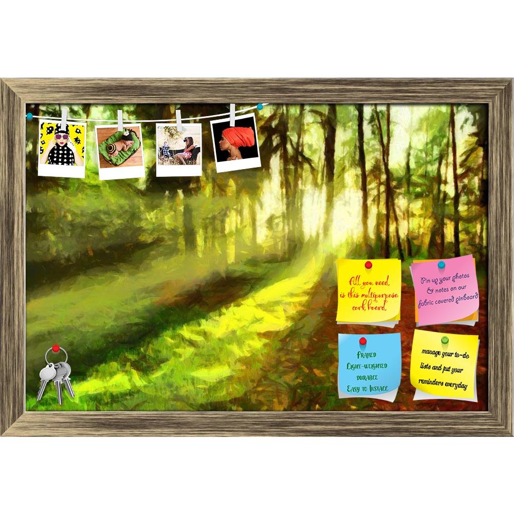 ArtzFolio Summer Forest Printed Bulletin Board Notice Pin Board Soft Board | Framed-Bulletin Boards Framed-AZSAO39969450BLB_FR_L-Image Code 5004650 Vishnu Image Folio Pvt Ltd, IC 5004650, ArtzFolio, Bulletin Boards Framed, Landscapes, Fine Art Reprint, summer, forest, printed, bulletin, board, notice, pin, soft, framed, evening, sun, shining, through, oil, painting, trees, sunlight, sunshine, light, ray, woods, autumn, nature, green, wood, landscape, sunrise, woodland, arts, season, park, environment, folia