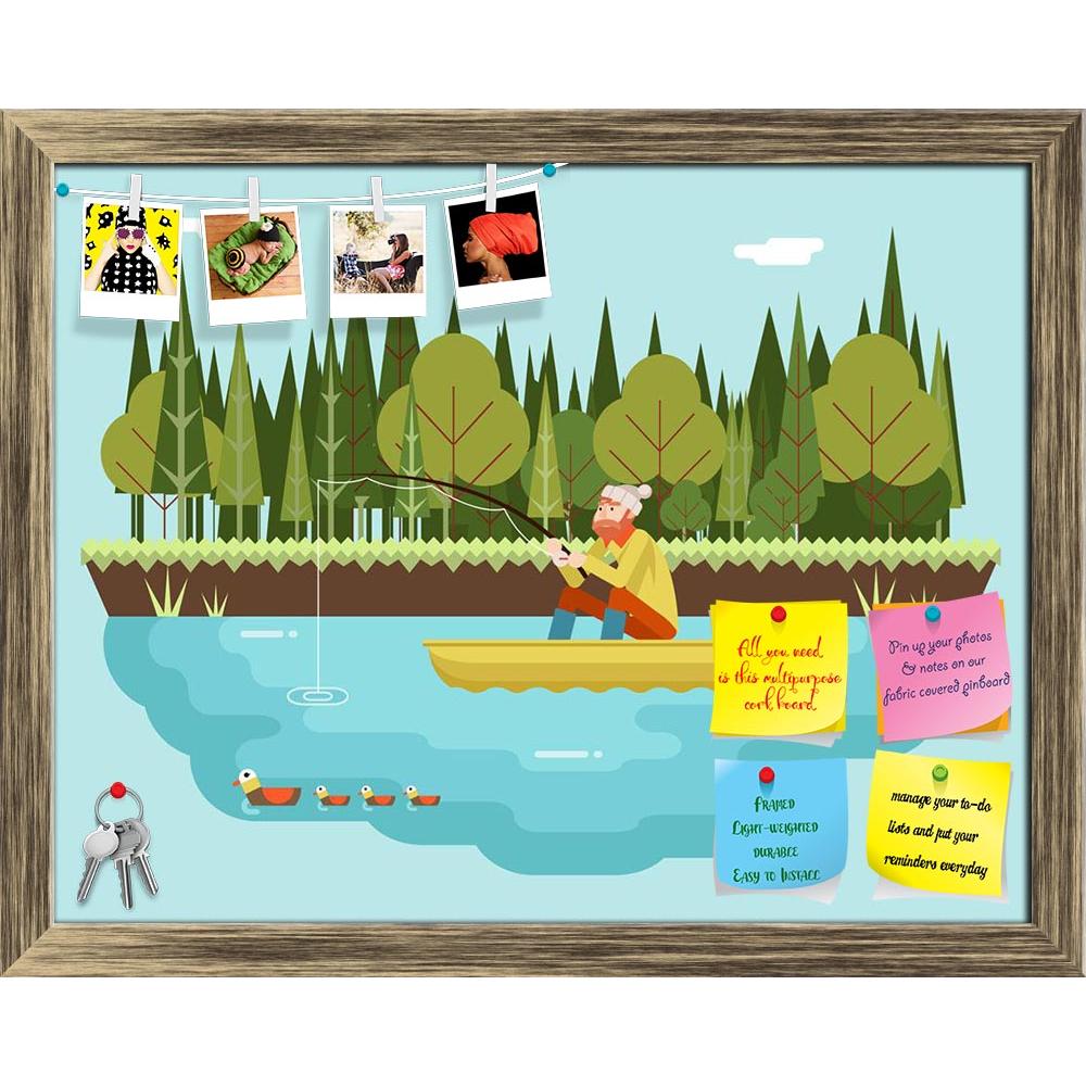 ArtzFolio Fisherman With Fishing Rod Printed Bulletin Board Notice Pin Board Soft Board | Framed-Bulletin Boards Framed-AZSAO40119164BLB_FR_L-Image Code 5004663 Vishnu Image Folio Pvt Ltd, IC 5004663, ArtzFolio, Bulletin Boards Framed, Kids, Landscapes, Digital Art, fisherman, with, fishing, rod, printed, bulletin, board, notice, pin, soft, framed, boat, forest, birds, background, concept, character, icon, flat, design, landscape, template, vector, illustration, pin up board, push pin board, extra large cor