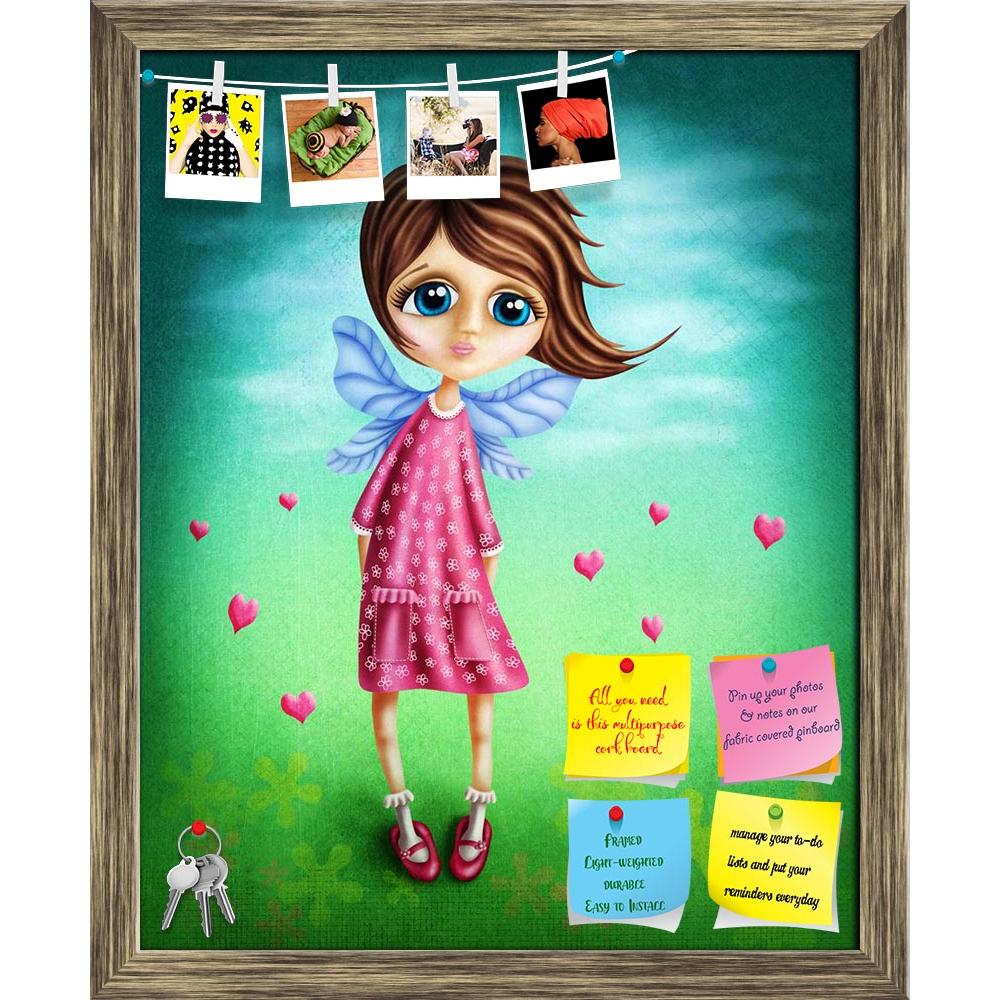 ArtzFolio Little Fairy Girl With Wings Printed Bulletin Board Notice Pin Board Soft Board | Framed-Bulletin Boards Framed-AZSAO40295311BLB_FR_L-Image Code 5004670 Vishnu Image Folio Pvt Ltd, IC 5004670, ArtzFolio, Bulletin Boards Framed, Fantasy, Kids, Digital Art, little, fairy, girl, with, wings, printed, bulletin, board, notice, pin, soft, framed, illustration, big, eyes, heart, sky, imagination, magic, wing, tale, grass, cute, child, magical, drawing, female, dress, beauty, hair, alone, cartoon, sad, lo