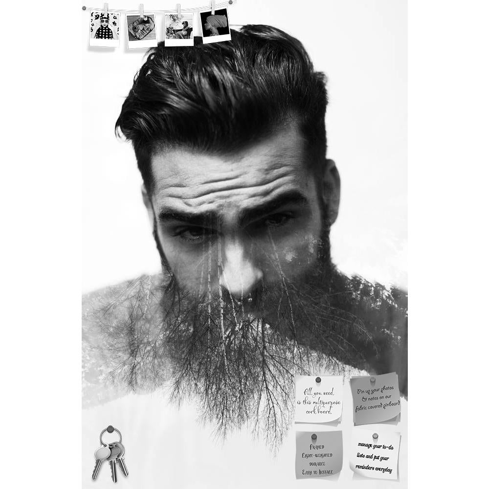 ArtzFolio Bearded Guy & Landscape Printed Bulletin Board Notice Pin Board Soft Board | Frameless-Bulletin Boards Frameless-AZSAO40336380BLB_FL_L-Image Code 5004678 Vishnu Image Folio Pvt Ltd, IC 5004678, ArtzFolio, Bulletin Boards Frameless, Conceptual, Portraits, Photography, bearded, guy, landscape, printed, bulletin, board, notice, pin, soft, frameless, double, exposure, forest, man, beard, abstract, handsome, tree, mustache, natural, attractive, white, meditative, serenity, concept, hairs, head, thought