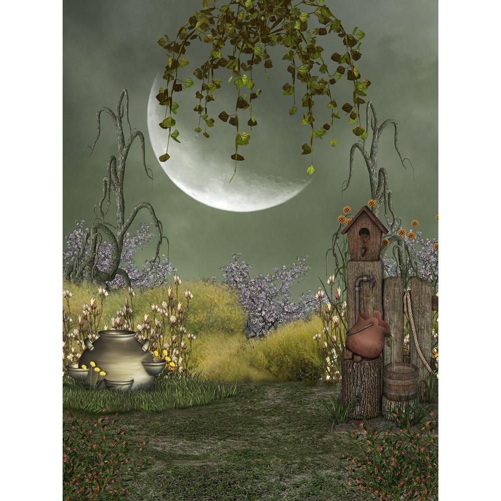 Pitaara Box Fantasy Landscape In The Garden With Big Moon Canvas Painting Synthetic Frame-Paintings MDF Framing-PBART40553833AFF_FR_L-Image Code 5004694 Vishnu Image Folio Pvt Ltd, IC 5004694, Pitaara Box, Paintings MDF Framing, Fantasy, Kids, Landscapes, Digital Art, landscape, in, the, garden, with, big, moon, canvas, painting, synthetic, frame, background, nature, fairy, scenario, lighting, backdrops, tales, fairytale, dream, art, fae, children, princess, dreamy, digital, beautiful, cloud, dreams, stars,