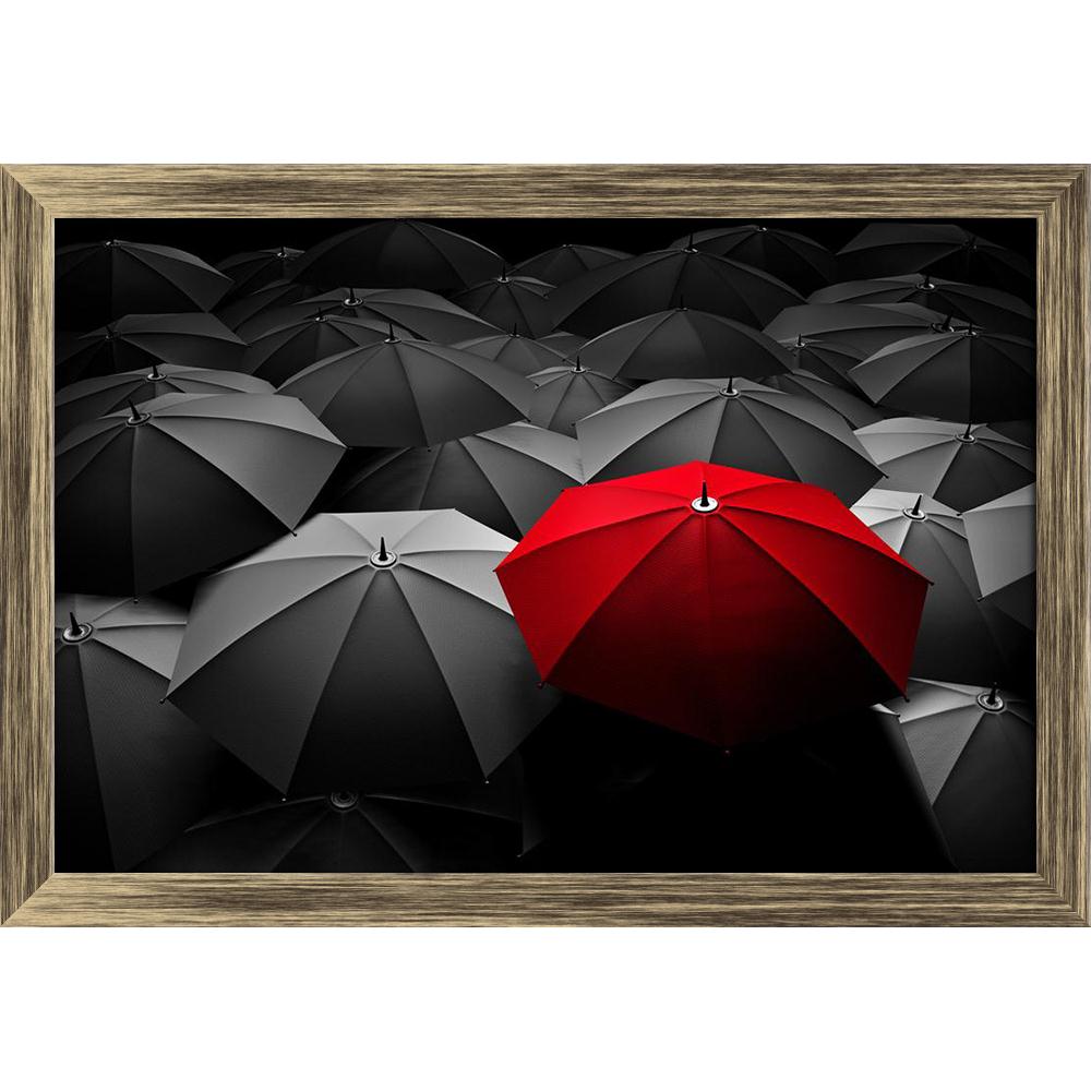 Pitaara Box Red Umbrella Photo Canvas Painting Synthetic Frame-Paintings Synthetic Framing-PBART40633257AFF_FW_L-Image Code 5004709 Vishnu Image Folio Pvt Ltd, IC 5004709, Pitaara Box, Paintings Synthetic Framing, Conceptual, Digital Art, red, umbrella, photo, canvas, painting, synthetic, frame, stand, out, crowd, many, black, white, umbrellas, leader, different, distinguish, security, protection, creative, business, weather, concept, rain, season, protective, shelter, accessory, open, background, safety, d