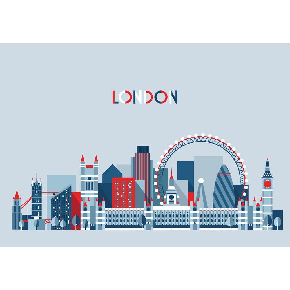 Pitaara Box England City Skyline Vector, London, UK Peel & Stick Vinyl Wall Sticker-Laminated Wall Stickers-PBART40769913LAM_UN_L-Image Code 5004727 Vishnu Image Folio Pvt Ltd, IC 5004727, Pitaara Box, Laminated Wall Stickers, Places, Digital Art, england, city, skyline, vector, london, uk, peel, stick, vinyl, wall, sticker, flat, trendy, illustration, wall sticker for bedroom, large size wall decal, wall sticker for drawing room, living room wall sticker decal, artzfolio, decorative wall sticker decal, big