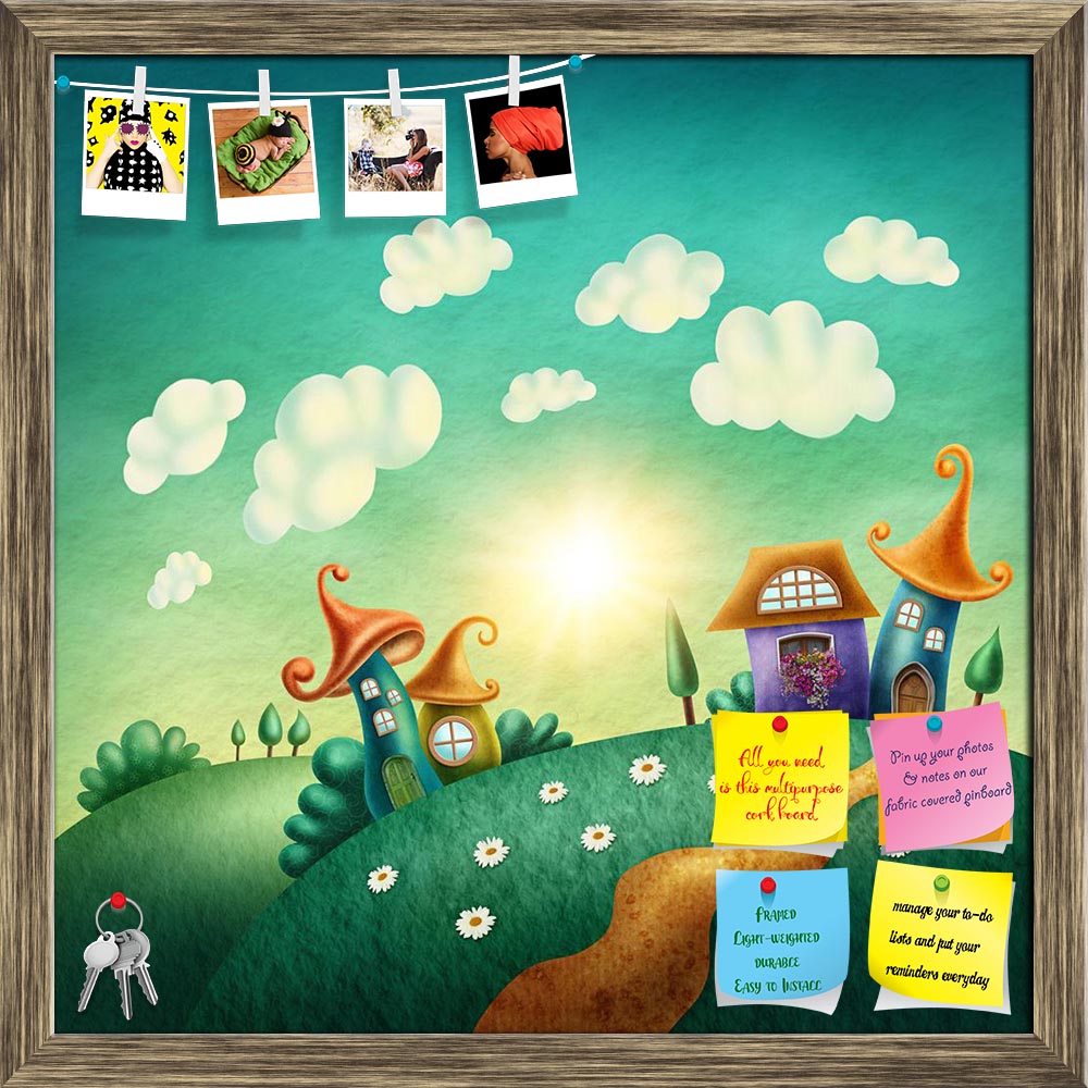 ArtzFolio Fantasy Village D2 Printed Bulletin Board Notice Pin Board Soft Board | Framed-Bulletin Boards Framed-AZSAO40804856BLB_FR_L-Image Code 5004729 Vishnu Image Folio Pvt Ltd, IC 5004729, ArtzFolio, Bulletin Boards Framed, Fantasy, Kids, Digital Art, village, d2, printed, bulletin, board, notice, pin, soft, framed, funny, houses, tower, meadow, fun, flowers, day, magic, symbol, folk, sun, door, illustration, fairytale, story, texture, color, colorful, imagination, childhood, paper, imagine, draw, art, 
