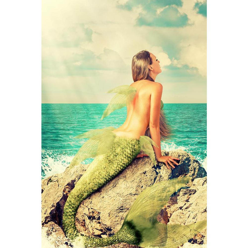 ArtzFolio Mermaid With Fish Tail Sitting On Rocks Unframed Paper Poster-Paper Posters Unframed-AZART40818223POS_UN_L-Image Code 5004734 Vishnu Image Folio Pvt Ltd, IC 5004734, ArtzFolio, Paper Posters Unframed, Fantasy, Figurative, Photography, mermaid, with, fish, tail, sitting, on, rocks, unframed, paper, poster, wall, large, size, for, living, room, home, decoration, big, framed, decor, posters, pitaara, box, modern, art, frame, bedroom, amazonbasics, door, drawing, small, decorative, office, reception, 