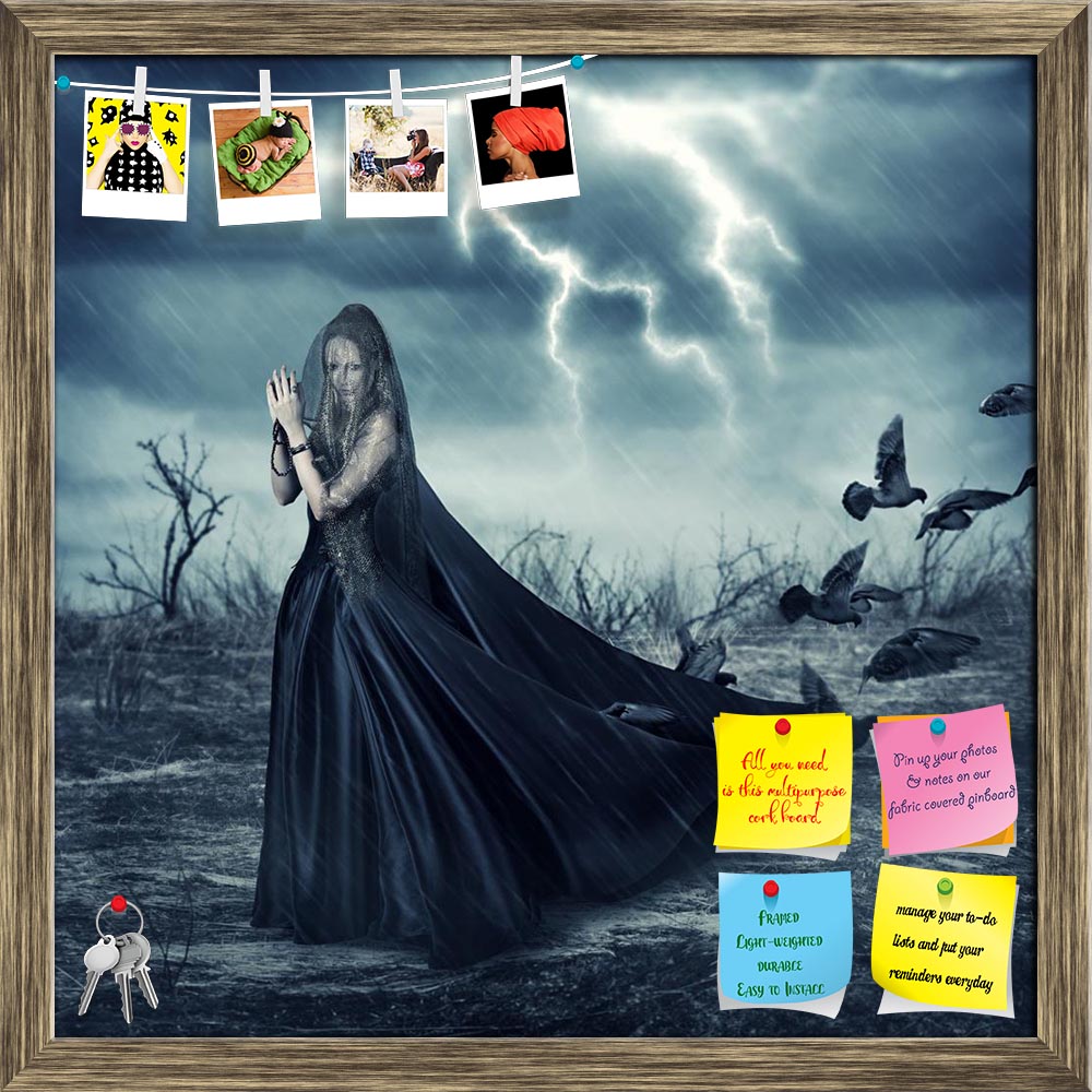 ArtzFolio Woman In Black Fashionable Medieval Dress Printed Bulletin Board Notice Pin Board Soft Board | Framed-Bulletin Boards Framed-AZSAO40818284BLB_FR_L-Image Code 5004735 Vishnu Image Folio Pvt Ltd, IC 5004735, ArtzFolio, Bulletin Boards Framed, Fantasy, Photography, woman, in, black, fashionable, medieval, dress, printed, bulletin, board, notice, pin, soft, framed, world, beautiful, pigeon, birds, beauty, girl, lady, witch, halloween, sorceress, evil, horror, evening, clouds, dark, enchantress, widow,