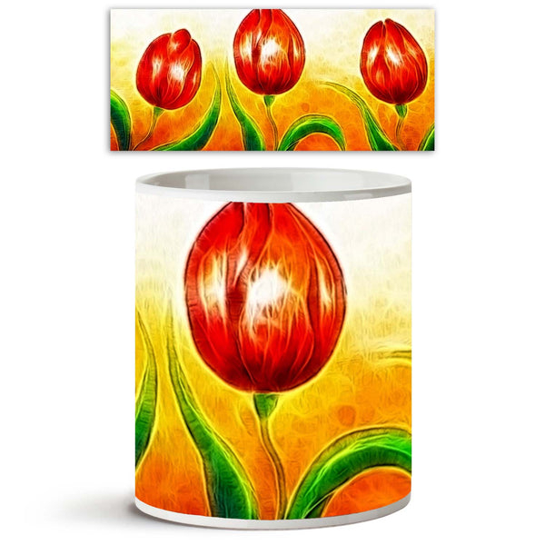 Three Dancing Red Tulip Flowers Ceramic Coffee Tea Mug Inside White-Coffee Mugs-MUG-IC 5004737 IC 5004737, Adult, Art and Paintings, Botanical, Dance, Decorative, Drawing, Floral, Flowers, Illustrations, Music and Dance, Nature, Paintings, Patterns, People, Signs, Signs and Symbols, three, dancing, red, tulip, ceramic, coffee, tea, mug, inside, white, art, artistic, background, beautiful, beauty, blossom, bright, canvas, closeup, color, colorful, concept, creative, decor, decoration, design, flower, green, 