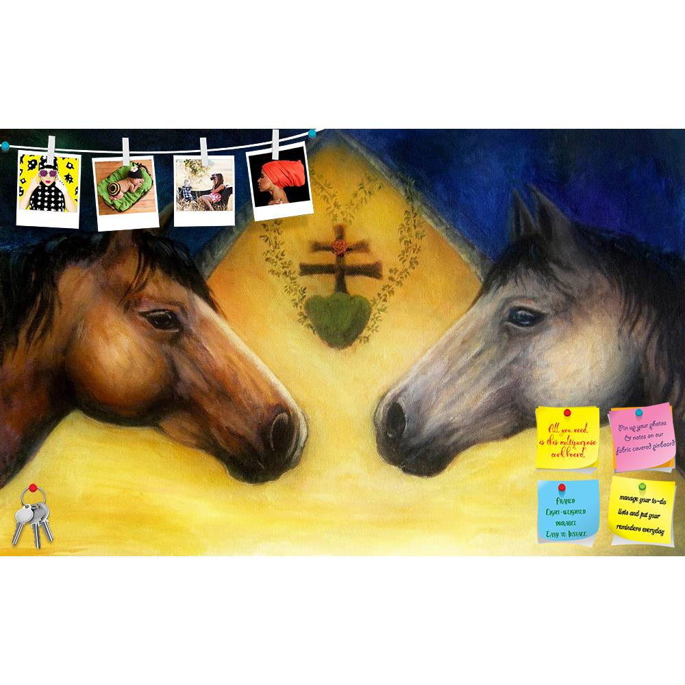 ArtzFolio Two Horse Heads Printed Bulletin Board Notice Pin Board Soft Board | Frameless-Bulletin Boards Frameless-AZSAO40818426BLB_FL_L-Image Code 5004739 Vishnu Image Folio Pvt Ltd, IC 5004739, ArtzFolio, Bulletin Boards Frameless, Animals, Fine Art Reprint, two, horse, heads, printed, bulletin, board, notice, pin, soft, frameless, beautiful, detailed, oil, painting, canvas, horses, head, animal, brown, grey, profile, portrait, nobody, art, colour, design, pattern, paint, image, drawing, colorful, decorat