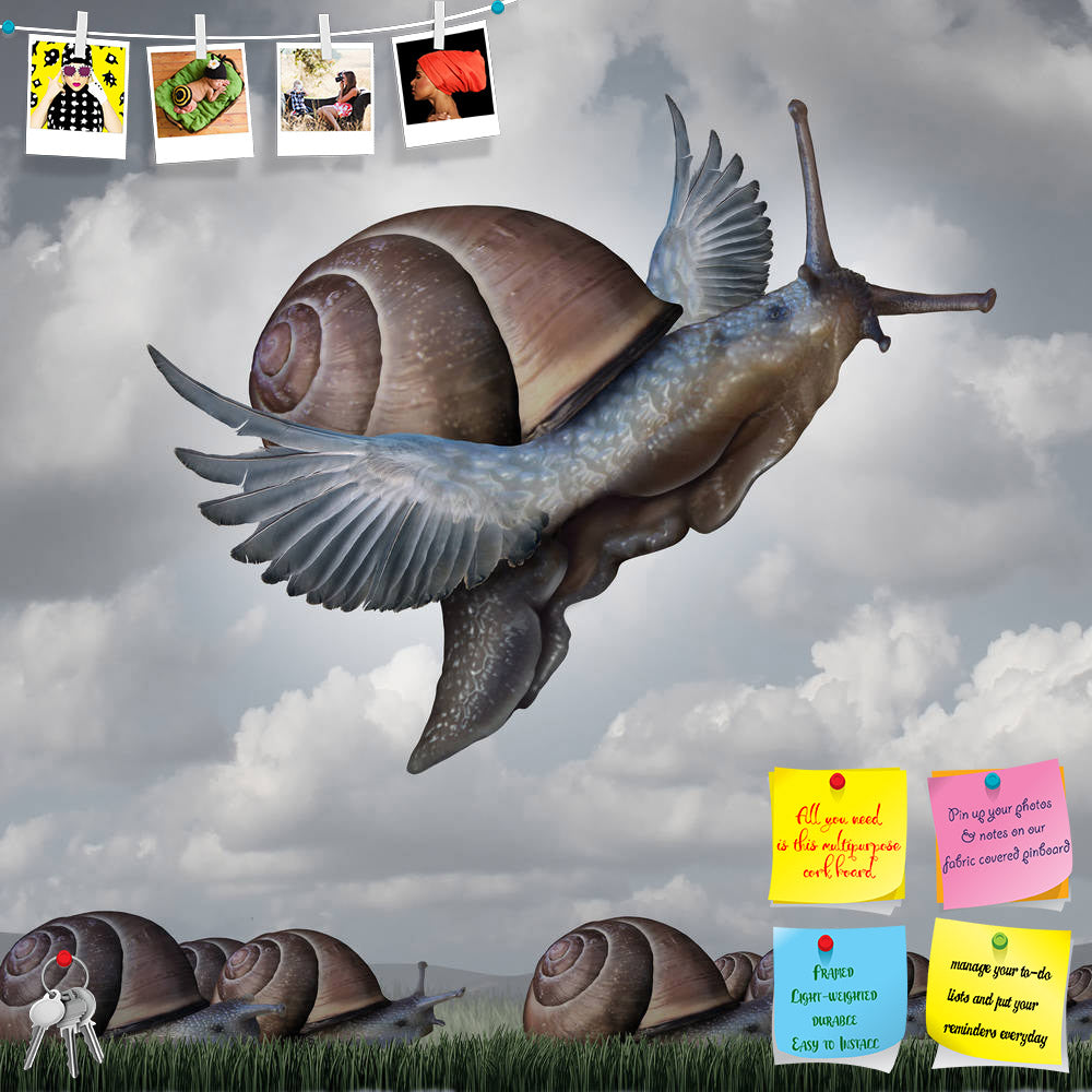 ArtzFolio Business Metaphor With A Surreal Crowd Of Snails Printed Bulletin Board Notice Pin Board Soft Board | Frameless-Bulletin Boards Frameless-AZSAO40871191BLB_FL_L-Image Code 5004743 Vishnu Image Folio Pvt Ltd, IC 5004743, ArtzFolio, Bulletin Boards Frameless, Animals, Conceptual, Kids, Digital Art, business, metaphor, with, a, surreal, crowd, of, snails, printed, bulletin, board, notice, pin, soft, frameless, advantage, concept, as, crawling, slowly, ground, contrasted, flying, snail, wings, symbol, 