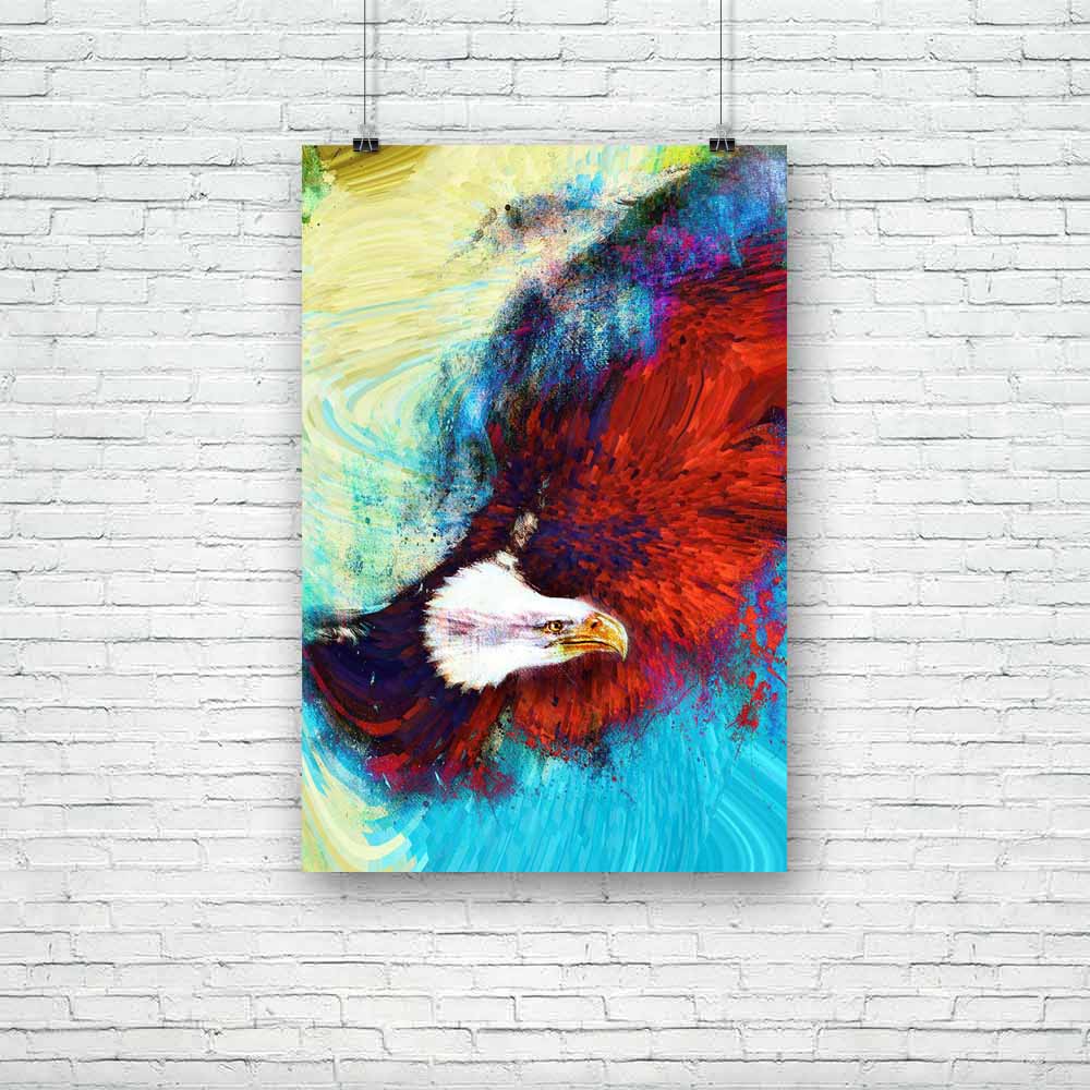 Eagle With Black Feathers US Symbols Freedom Unframed Paper Poster-Paper Posters Unframed-POS_UN-IC 5004751 IC 5004751, Abstract Expressionism, Abstracts, American, Animals, Art and Paintings, Birds, Black, Black and White, Illustrations, Individuals, Paintings, Portraits, Semi Abstract, Signs, Signs and Symbols, Symbols, White, Wildlife, eagle, with, feathers, us, freedom, unframed, paper, poster, abstract, america, animal, art, artist, artwork, background, bald, beautiful, beauty, bird, canvas, color, col