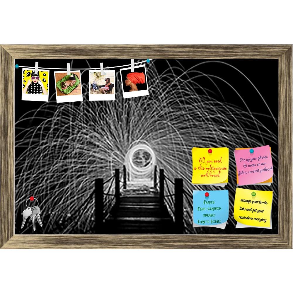 ArtzFolio Burning Wirewool Printed Bulletin Board Notice Pin Board Soft Board | Framed-Bulletin Boards Framed-AZSAO40943561BLB_FR_L-Image Code 5004757 Vishnu Image Folio Pvt Ltd, IC 5004757, ArtzFolio, Bulletin Boards Framed, Abstract, Places, Photography, burning, wirewool, printed, bulletin, board, notice, pin, soft, framed, image, being, used, make, circle, like, light, trails, night, black, white, background, graphic, flow, line, dynamic, smooth, wave, flowing, magical, illustration, energy, round, text
