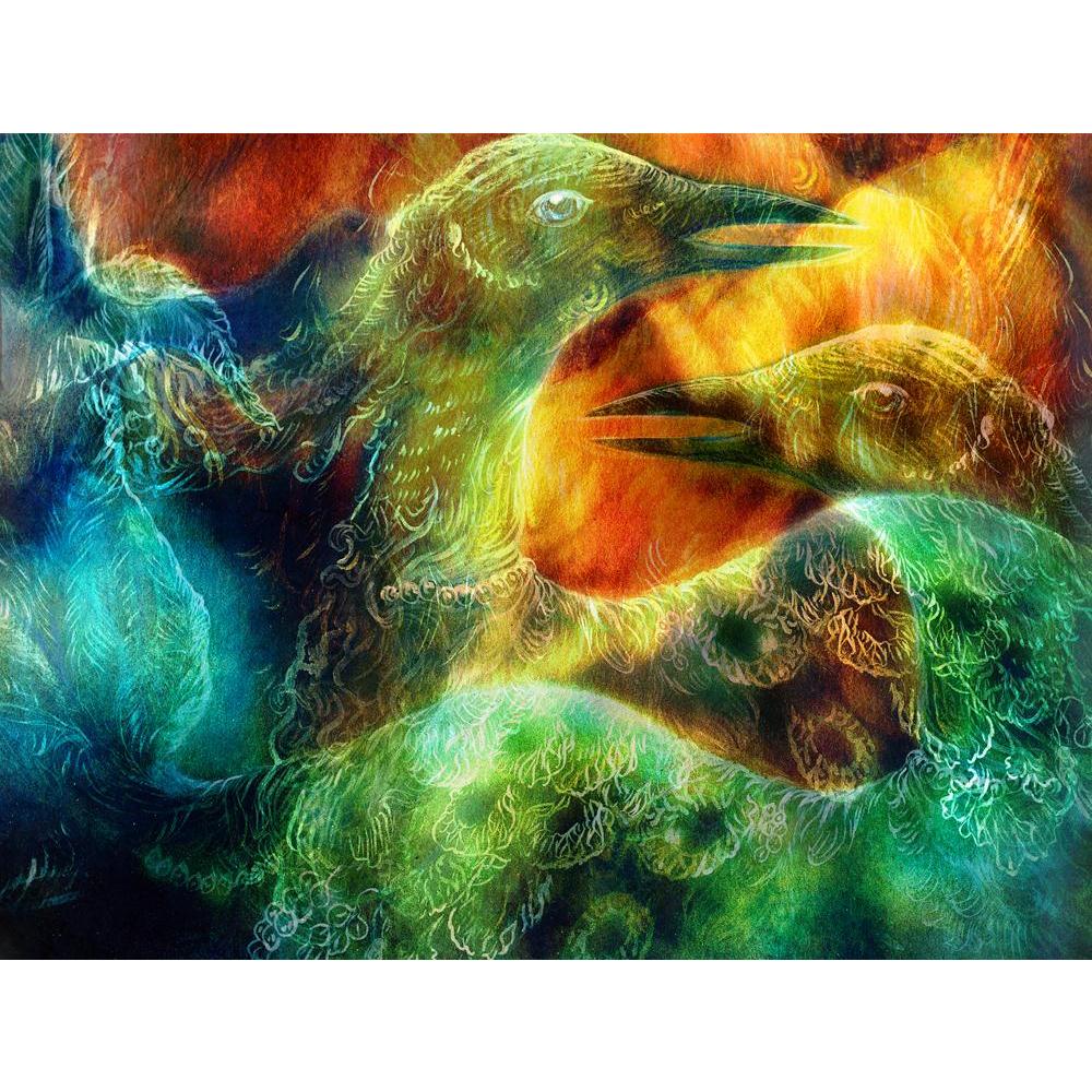 Pitaara Box The Phoenix Bird Peel & Stick Vinyl Wall Sticker-Laminated Wall Stickers-PBART40954919LAM_UN_L-Image Code 5004767 Vishnu Image Folio Pvt Ltd, IC 5004767, Pitaara Box, Laminated Wall Stickers, Surrealism, Fine Art Reprint, the, phoenix, bird, peel, stick, vinyl, wall, sticker, collage, fantasy, painting, peacock, pearl, beauty, beautiful, fairy, nature, animal, drawing, art, illustration, magic, color, colorful, light, energy, spirit, elemental, fae, fairytale, magical, mystic, creature, imaginat