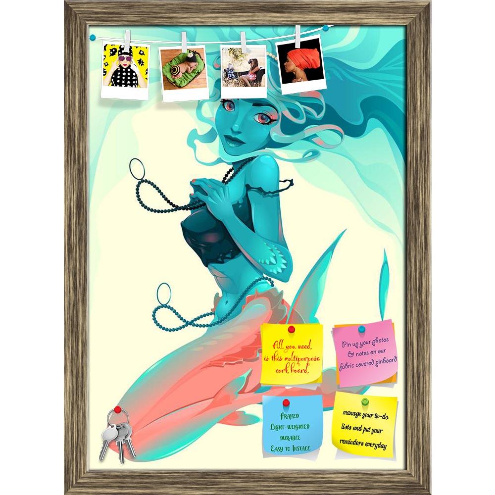 ArtzFolio Portrait Of A Mermaid Printed Bulletin Board Notice Pin Board Soft Board | Framed-Bulletin Boards Framed-AZSAO40960964BLB_FR_L-Image Code 5004769 Vishnu Image Folio Pvt Ltd, IC 5004769, ArtzFolio, Bulletin Boards Framed, Kids, Digital Art, portrait, of, a, mermaid, printed, bulletin, board, notice, pin, soft, framed, pin up board, push pin board, extra large cork board, big pin board, notice board, small bulletin board, cork board, wall notice board, giant cork board, bulletin board, office notice