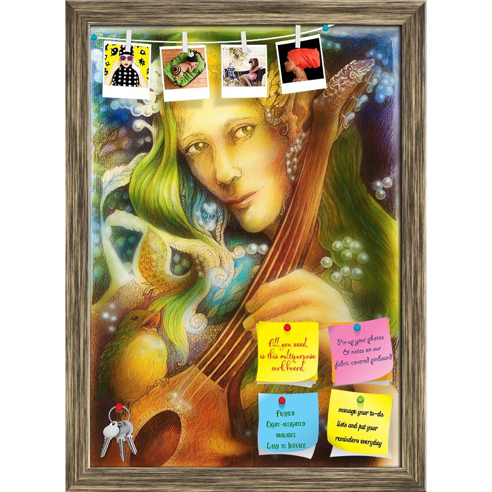 ArtzFolio Elven Man Face With Green Hair & Pearls Printed Bulletin Board Notice Pin Board Soft Board | Framed-Bulletin Boards Framed-AZSAO40965930BLB_FR_L-Image Code 5004771 Vishnu Image Folio Pvt Ltd, IC 5004771, ArtzFolio, Bulletin Boards Framed, Portraits, Surrealism, Fine Art Reprint, elven, man, face, with, green, hair, pearls, printed, bulletin, board, notice, pin, soft, framed, playing, string, instrument, detail., pin up board, push pin board, extra large cork board, big pin board, notice board, sma