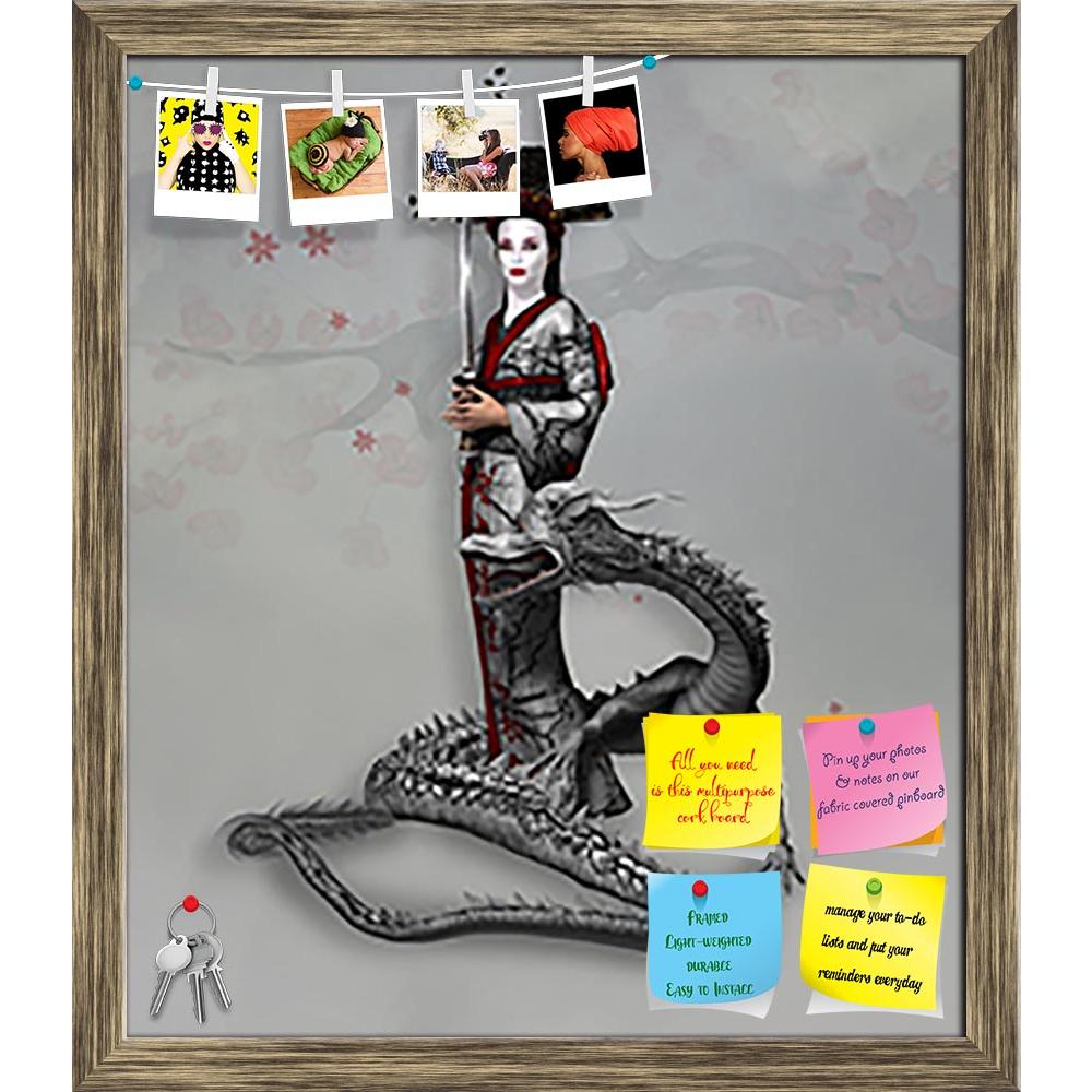 ArtzFolio Female Samurai With Katana & Dragon Printed Bulletin Board Notice Pin Board Soft Board | Framed-Bulletin Boards Framed-AZSAO40980421BLB_FR_L-Image Code 5004774 Vishnu Image Folio Pvt Ltd, IC 5004774, ArtzFolio, Bulletin Boards Framed, Fantasy, Figurative, Digital Art, female, samurai, with, katana, dragon, printed, bulletin, board, notice, pin, soft, framed, pin up board, push pin board, extra large cork board, big pin board, notice board, small bulletin board, cork board, wall notice board, giant