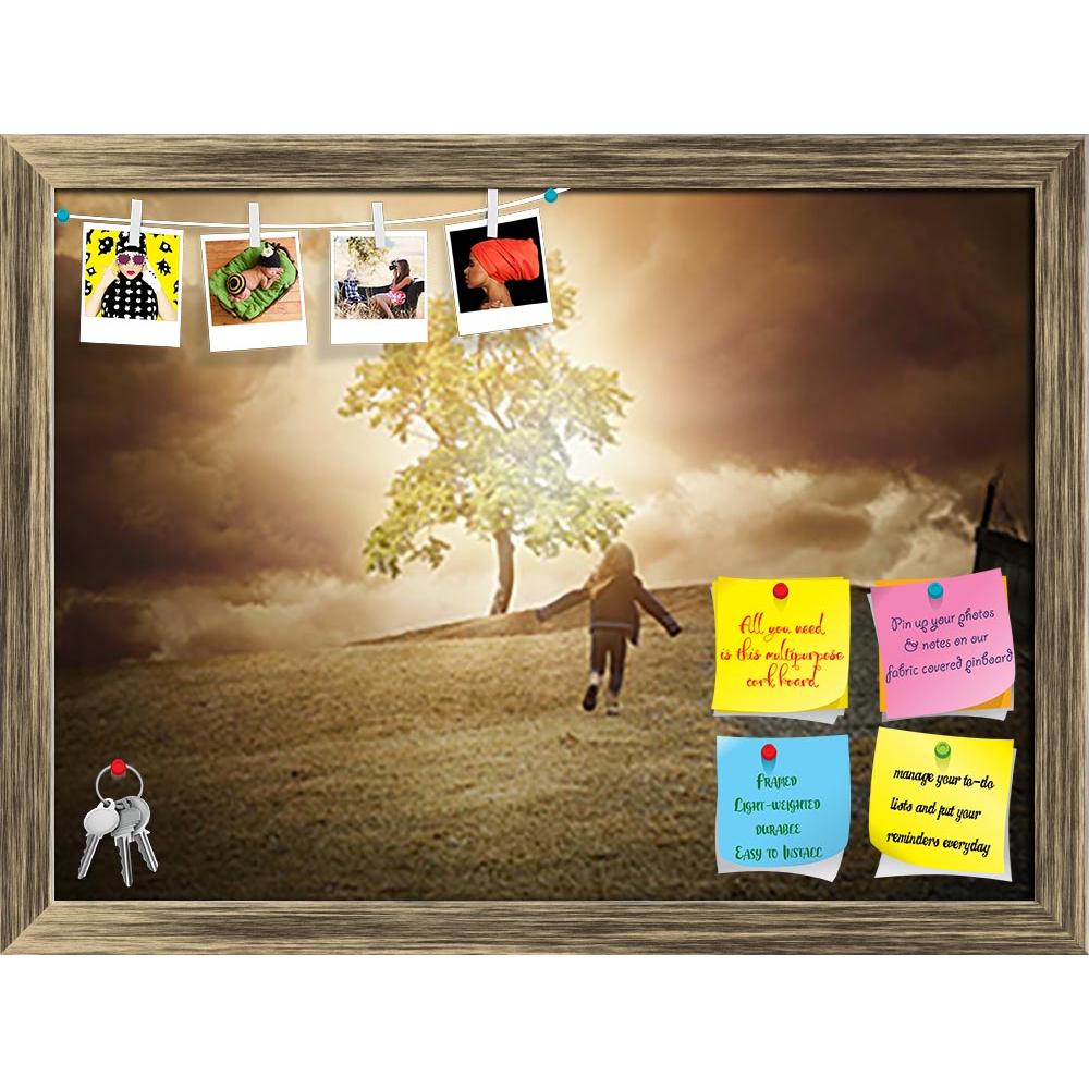 ArtzFolio Child Is Running Up To A Hill Printed Bulletin Board Notice Pin Board Soft Board | Framed-Bulletin Boards Framed-AZSAO41012916BLB_FR_L-Image Code 5004781 Vishnu Image Folio Pvt Ltd, IC 5004781, ArtzFolio, Bulletin Boards Framed, Landscapes, Photography, child, is, running, up, to, a, hill, printed, bulletin, board, notice, pin, soft, framed, little, glowing, tree, light, dark, clouds, background, use, hope, freedom, happiness, concept, belief, faith, challenge, change, conceptual, creative, decisi