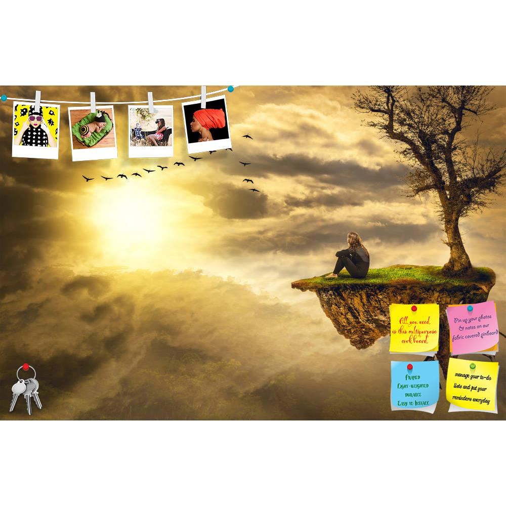 ArtzFolio Meditation Alone Printed Bulletin Board Notice Pin Board Soft Board | Frameless-Bulletin Boards Frameless-AZSAO41031967BLB_FL_L-Image Code 5004786 Vishnu Image Folio Pvt Ltd, IC 5004786, ArtzFolio, Bulletin Boards Frameless, Fantasy, Landscapes, Digital Art, meditation, alone, printed, bulletin, board, notice, pin, soft, frameless, illustration, fictional, situation, form, collage, photos, loneliness, sadness, melancholy, island, alienation, flying, bird, light, clouds, trees, roots, exposed, pain