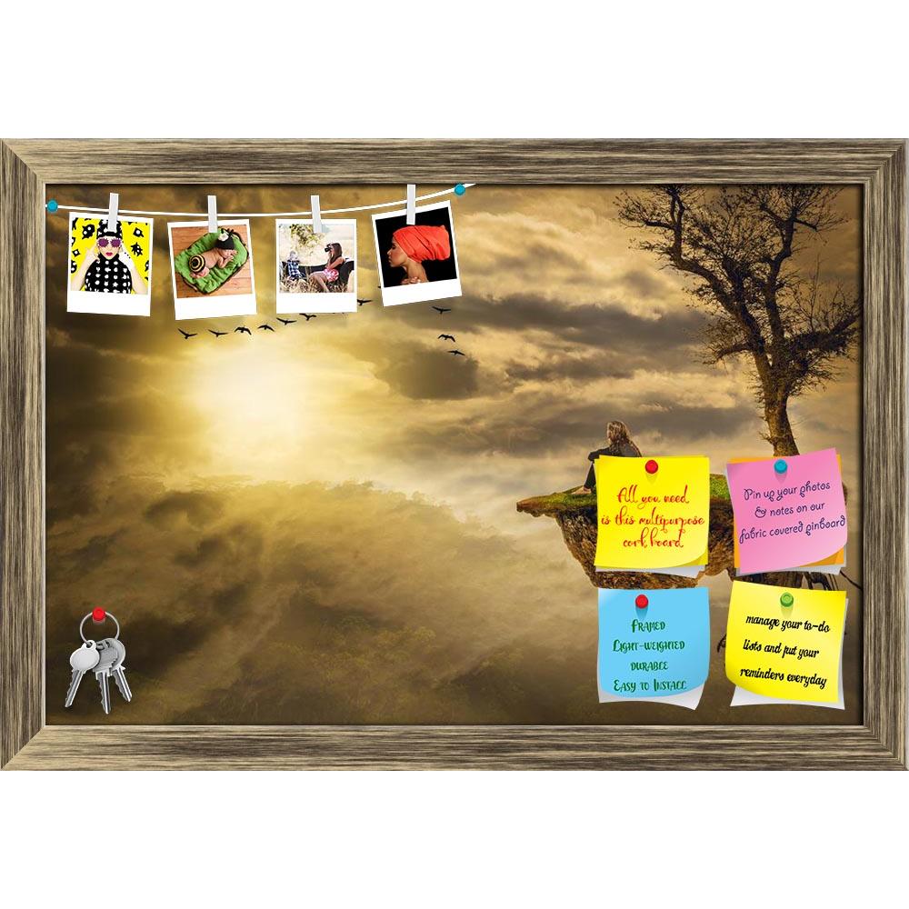 ArtzFolio Meditation Alone Printed Bulletin Board Notice Pin Board Soft Board | Framed-Bulletin Boards Framed-AZSAO41031967BLB_FR_L-Image Code 5004786 Vishnu Image Folio Pvt Ltd, IC 5004786, ArtzFolio, Bulletin Boards Framed, Fantasy, Landscapes, Digital Art, meditation, alone, printed, bulletin, board, notice, pin, soft, framed, illustration, fictional, situation, form, collage, photos, loneliness, sadness, melancholy, island, alienation, flying, bird, light, clouds, trees, roots, exposed, pain, thinking, 