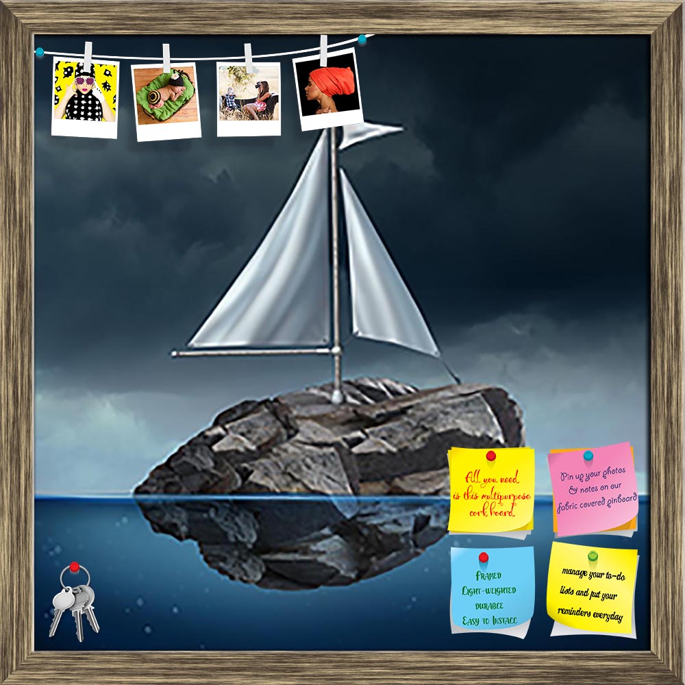 ArtzFolio Business Concept Sail On A Floating Heavy Rock Printed Bulletin Board Notice Pin Board Soft Board | Framed-Bulletin Boards Framed-AZSAO41032319BLB_FR_L-Image Code 5004787 Vishnu Image Folio Pvt Ltd, IC 5004787, ArtzFolio, Bulletin Boards Framed, Conceptual, Digital Art, business, concept, sail, on, a, floating, heavy, rock, printed, bulletin, board, notice, pin, soft, framed, sailing, problem, as, boulder, moving, across, ocean, potential, metaphor, struggle, power, possibility, clever, crisis, ca