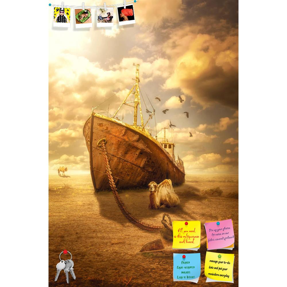 ArtzFolio Ships Of The Desert Printed Bulletin Board Notice Pin Board Soft Board | Frameless-Bulletin Boards Frameless-AZSAO41126672BLB_FL_L-Image Code 5004793 Vishnu Image Folio Pvt Ltd, IC 5004793, ArtzFolio, Bulletin Boards Frameless, Fantasy, Fine Art Reprint, ships, of, the, desert, printed, bulletin, board, notice, pin, soft, frameless, illustration, fictional, situation, form, collage, photos, drought, thirst, drying, dehydration, catastrophe, disaster, environmental, problem, steppe, sand, heat, cam