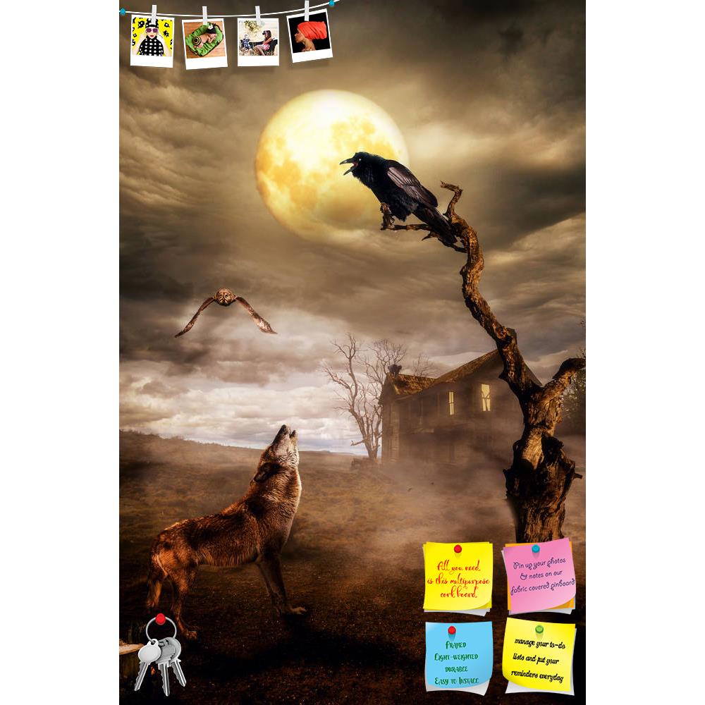 ArtzFolio Communication Under The Moon Printed Bulletin Board Notice Pin Board Soft Board | Frameless-Bulletin Boards Frameless-AZSAO41126923BLB_FL_L-Image Code 5004796 Vishnu Image Folio Pvt Ltd, IC 5004796, ArtzFolio, Bulletin Boards Frameless, Birds, Fantasy, Photography, communication, under, the, moon, printed, bulletin, board, notice, pin, soft, frameless, illustration, fictional, situation, form, collage, photos, tree, old, dry, trail, mist, night, wolf, raven, owl, full, dark, fairytale, background,
