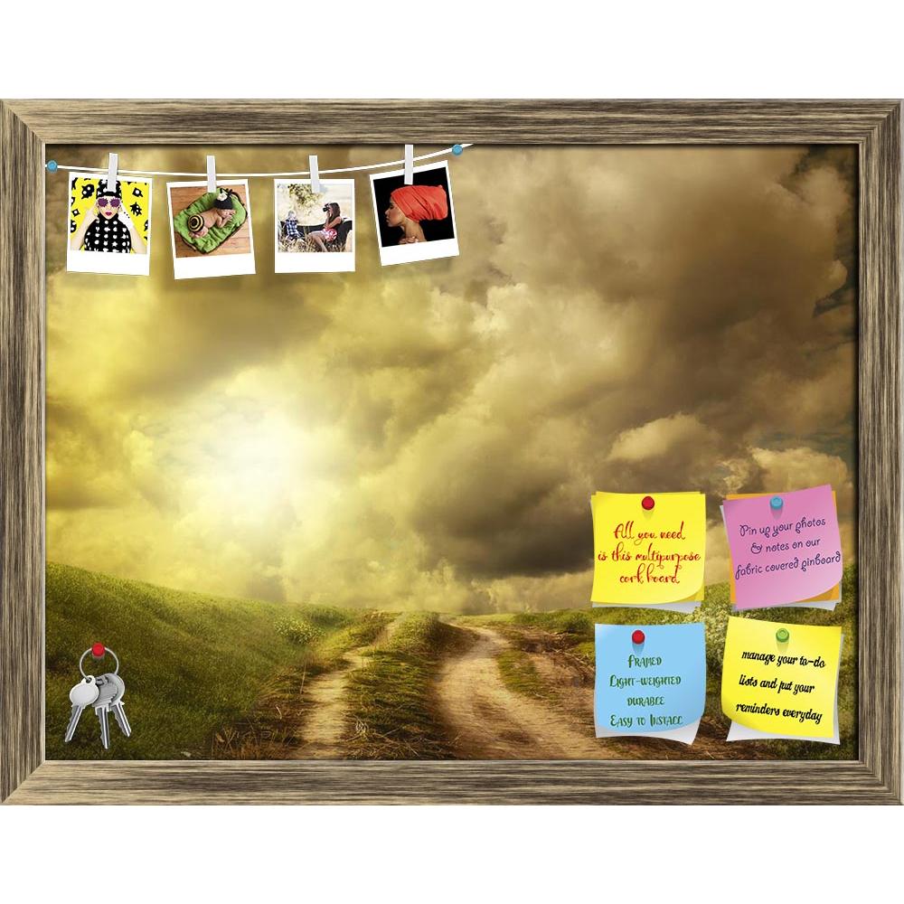 ArtzFolio Road To The Hill In The Clouds D1 Printed Bulletin Board Notice Pin Board Soft Board | Framed-Bulletin Boards Framed-AZSAO41127215BLB_FR_L-Image Code 5004798 Vishnu Image Folio Pvt Ltd, IC 5004798, ArtzFolio, Bulletin Boards Framed, Fantasy, Landscapes, Fine Art Reprint, road, to, the, hill, in, clouds, d1, printed, bulletin, board, notice, pin, soft, framed, dirt, illustration, fictional, situation, form, collage, photos, landscape, background, gravel, grass, bush, cloudy, light, motion, trail, f