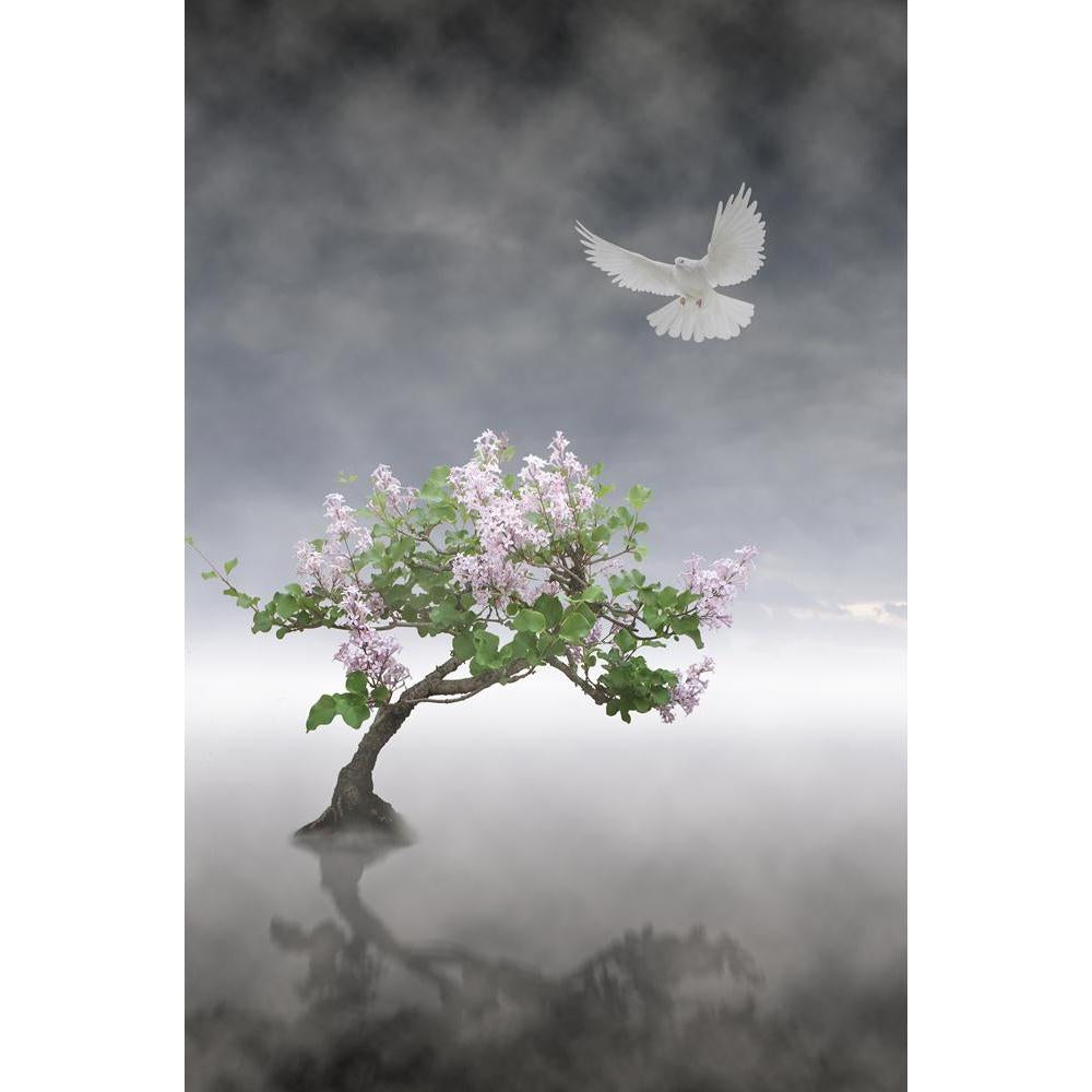 Conceptual Art Canvas Painting Synthetic Frame-Paintings MDF Framing-AFF_FR-IC 5004801 IC 5004801, Birds, Botanical, Collages, Fantasy, Floral, Flowers, Futurism, Illustrations, Nature, Science Fiction, Space, conceptual, art, canvas, painting, synthetic, frame, adoption, bird, bloom, calm, collage, contemplation, dove, dream, equilibrium, experience, feelings, fiction, future, ghost, green, illusion, illustration, knowledge, leaves, manipulation, mystery, past, peace, philosophy, present, psychology, purpl