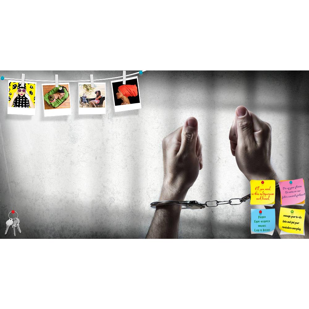ArtzFolio Arrest Man Handcuffed In Cell Prison Printed Bulletin Board Notice Pin Board Soft Board | Frameless-Bulletin Boards Frameless-AZSAO41378365BLB_FL_L-Image Code 5004819 Vishnu Image Folio Pvt Ltd, IC 5004819, ArtzFolio, Bulletin Boards Frameless, Conceptual, Photography, arrest, man, handcuffed, in, cell, prison, printed, bulletin, board, notice, pin, soft, frameless, pin up board, push pin board, extra large cork board, big pin board, notice board, small bulletin board, cork board, wall notice boar