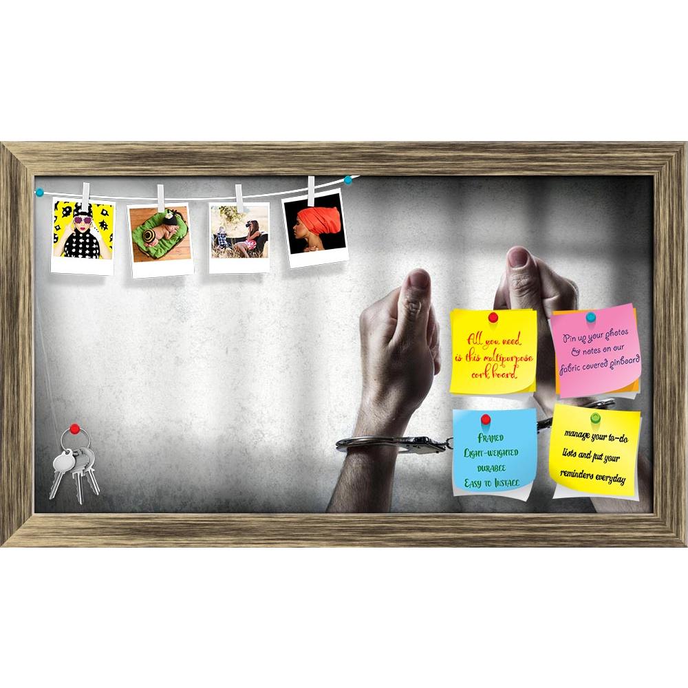 ArtzFolio Arrest Man Handcuffed In Cell Prison Printed Bulletin Board Notice Pin Board Soft Board | Framed-Bulletin Boards Framed-AZSAO41378365BLB_FR_L-Image Code 5004819 Vishnu Image Folio Pvt Ltd, IC 5004819, ArtzFolio, Bulletin Boards Framed, Conceptual, Photography, arrest, man, handcuffed, in, cell, prison, printed, bulletin, board, notice, pin, soft, framed, pin up board, push pin board, extra large cork board, big pin board, notice board, small bulletin board, cork board, wall notice board, giant cor