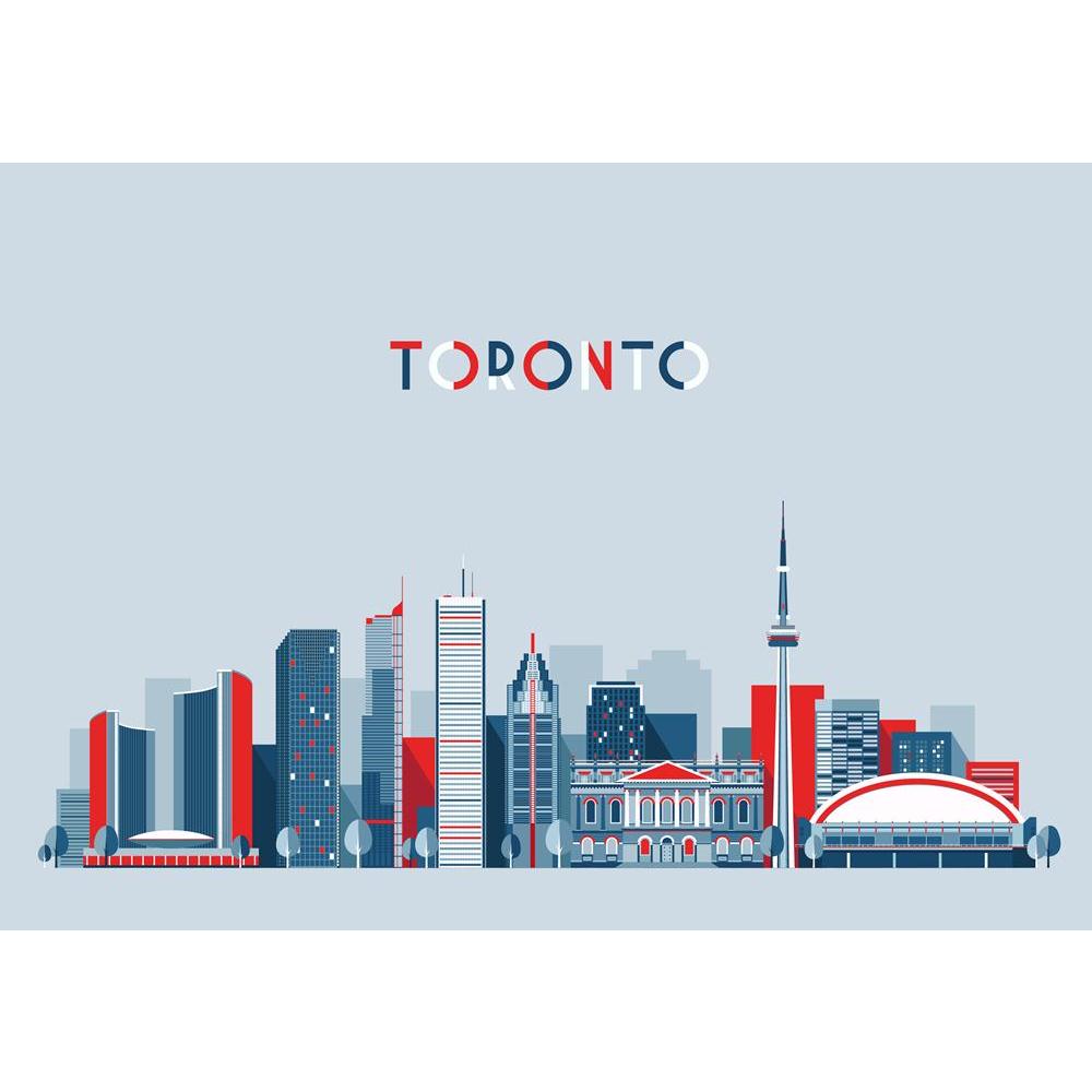 Pitaara Box Toronto Canada City Skyline Peel & Stick Vinyl Wall Sticker-Laminated Wall Stickers-PBART41643443LAM_UN_L-Image Code 5004847 Vishnu Image Folio Pvt Ltd, IC 5004847, Pitaara Box, Laminated Wall Stickers, Places, Digital Art, toronto, canada, city, skyline, peel, stick, vinyl, wall, sticker, vector, background, flat, trendy, illustration, wall sticker for bedroom, large size wall decal, wall sticker for drawing room, living room wall sticker decal, artzfolio, decorative wall sticker decal, big siz