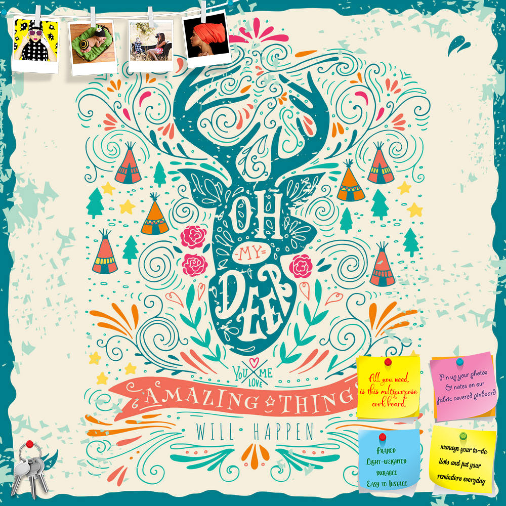 ArtzFolio Reindeer & Hand Lettering D2 Printed Bulletin Board Notice Pin Board Soft Board | Frameless-Bulletin Boards Frameless-AZSAO41691555BLB_FL_L-Image Code 5004864 Vishnu Image Folio Pvt Ltd, IC 5004864, ArtzFolio, Bulletin Boards Frameless, Quotes, Digital Art, reindeer, hand, lettering, d2, printed, bulletin, board, notice, pin, soft, frameless, drawn, vintage, label, pin up board, push pin board, extra large cork board, big pin board, notice board, small bulletin board, cork board, wall notice board