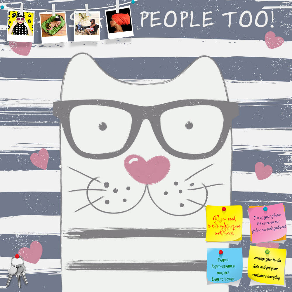 ArtzFolio Cute Cat With Glasses Printed Bulletin Board Notice Pin Board Soft Board | Frameless-Bulletin Boards Frameless-AZSAO41801567BLB_FL_L-Image Code 5004881 Vishnu Image Folio Pvt Ltd, IC 5004881, ArtzFolio, Bulletin Boards Frameless, Animals, Quotes, Digital Art, cute, cat, with, glasses, printed, bulletin, board, notice, pin, soft, frameless, grunge, effect, edited, removed, pin up board, push pin board, extra large cork board, big pin board, notice board, small bulletin board, cork board, wall notic