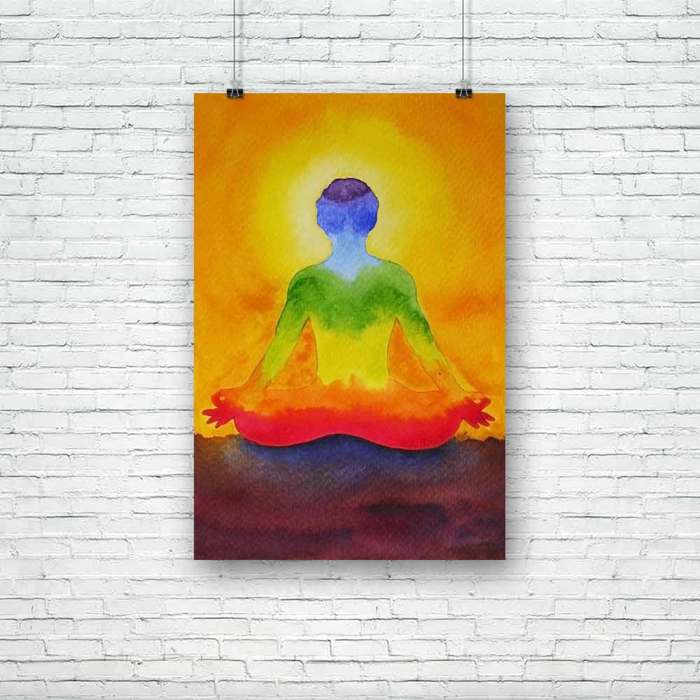 Lotus Pose Yoga Unframed Paper Poster-Paper Posters Unframed-POS_UN-IC 5004882 IC 5004882, Abstract Expressionism, Abstracts, Art and Paintings, Black and White, Health, Illustrations, Nature, Paintings, Scenic, Semi Abstract, Signs, Signs and Symbols, Spiritual, Sports, Sunsets, Symbols, Watercolour, White, lotus, pose, yoga, unframed, paper, poster, aura, chakra, art, abstract, background, beauty, body, breathe, calm, care, color, concentration, concepts, contemplation, design, exercise, fit, fitness, han