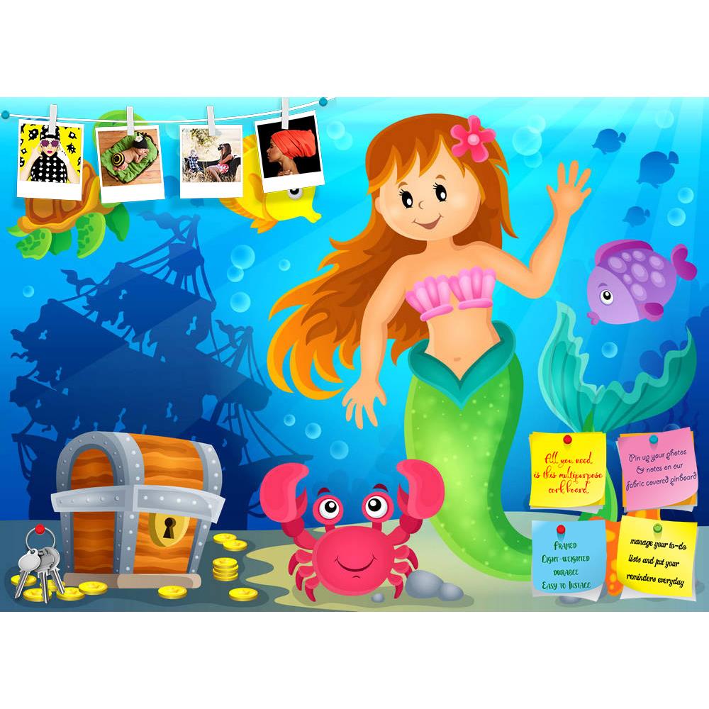 ArtzFolio Mermaid D4 Printed Bulletin Board Notice Pin Board Soft Board | Frameless-Bulletin Boards Frameless-AZSAO41849111BLB_FL_L-Image Code 5004884 Vishnu Image Folio Pvt Ltd, IC 5004884, ArtzFolio, Bulletin Boards Frameless, Kids, Digital Art, mermaid, d4, printed, bulletin, board, notice, pin, soft, frameless, theme, image, 3, illustration, pin up board, push pin board, extra large cork board, big pin board, notice board, small bulletin board, cork board, wall notice board, giant cork board, bulletin b