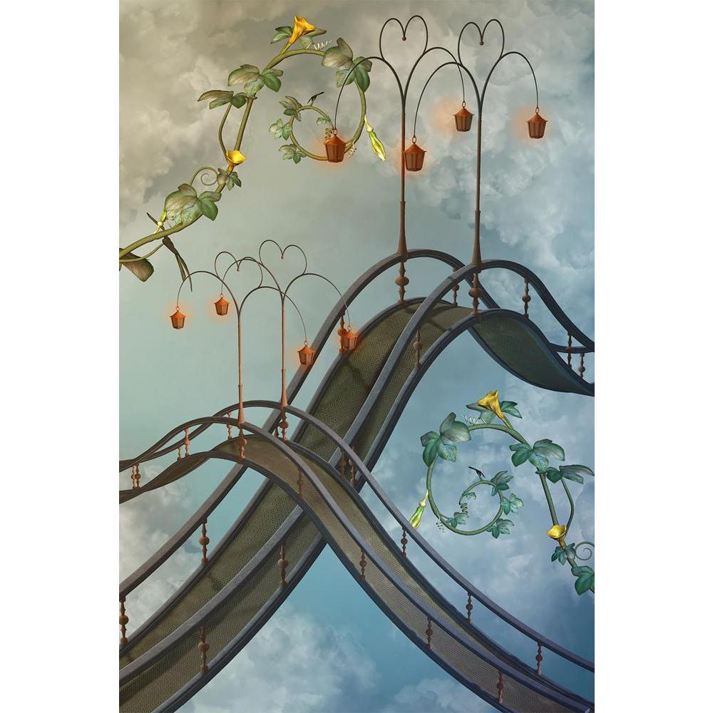 ArtzFolio Fantasy Landscape In The Sky With Bridge Unframed Paper Poster-Paper Posters Unframed-AZART41866653POS_UN_L-Image Code 5004889 Vishnu Image Folio Pvt Ltd, IC 5004889, ArtzFolio, Paper Posters Unframed, Fantasy, Kids, Landscapes, Digital Art, landscape, in, the, sky, with, bridge, unframed, paper, poster, wall, large, size, for, living, room, home, decoration, big, framed, decor, posters, pitaara, box, modern, art, frame, bedroom, amazonbasics, door, drawing, small, decorative, office, reception, m
