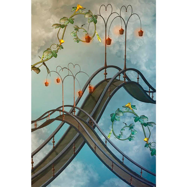 Sky With Bridge Unframed Paper Poster-Paper Posters Unframed-POS_UN-IC 5004889 IC 5004889, Art and Paintings, Baby, Botanical, Children, Digital, Digital Art, Fantasy, Floral, Flowers, Graphic, Illustrations, Kids, Landscapes, Nature, Scenic, Stars, sky, with, bridge, unframed, paper, wall, poster, amazing, art, backdrops, background, beautiful, cloud, dream, dreams, dreamy, enchanting, fae, fairy, fairytale, illustration, lamp, landscape, lighting, magic, manipulation, misty, princess, scenario, scene, tal