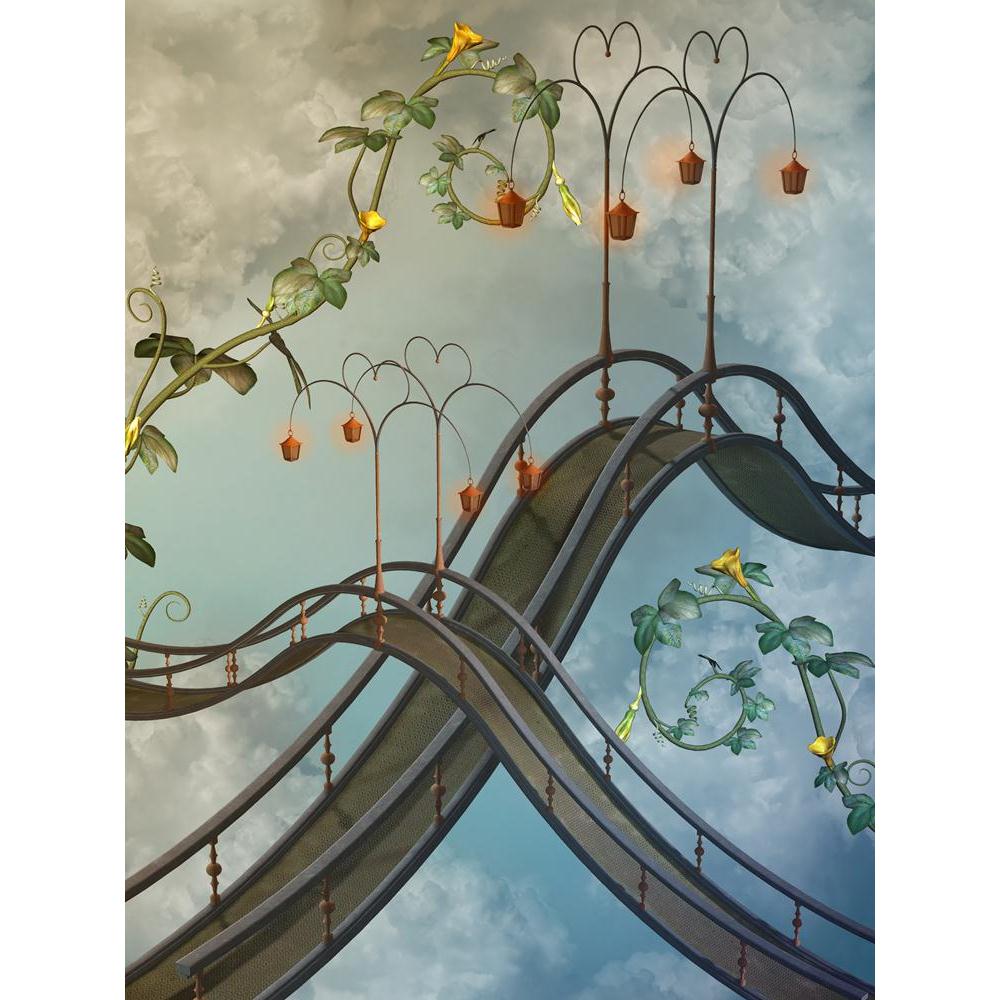 Fantasy Landscape In The Sky With Bridge Canvas Painting Synthetic Frame-Paintings MDF Framing-AFF_FR-IC 5004889 IC 5004889, Art and Paintings, Baby, Botanical, Children, Digital, Digital Art, Fantasy, Floral, Flowers, Graphic, Illustrations, Kids, Landscapes, Nature, Scenic, Stars, landscape, in, the, sky, with, bridge, canvas, painting, synthetic, frame, amazing, art, backdrops, background, beautiful, cloud, dream, dreams, dreamy, enchanting, fae, fairy, fairytale, illustration, lamp, lighting, magic, man
