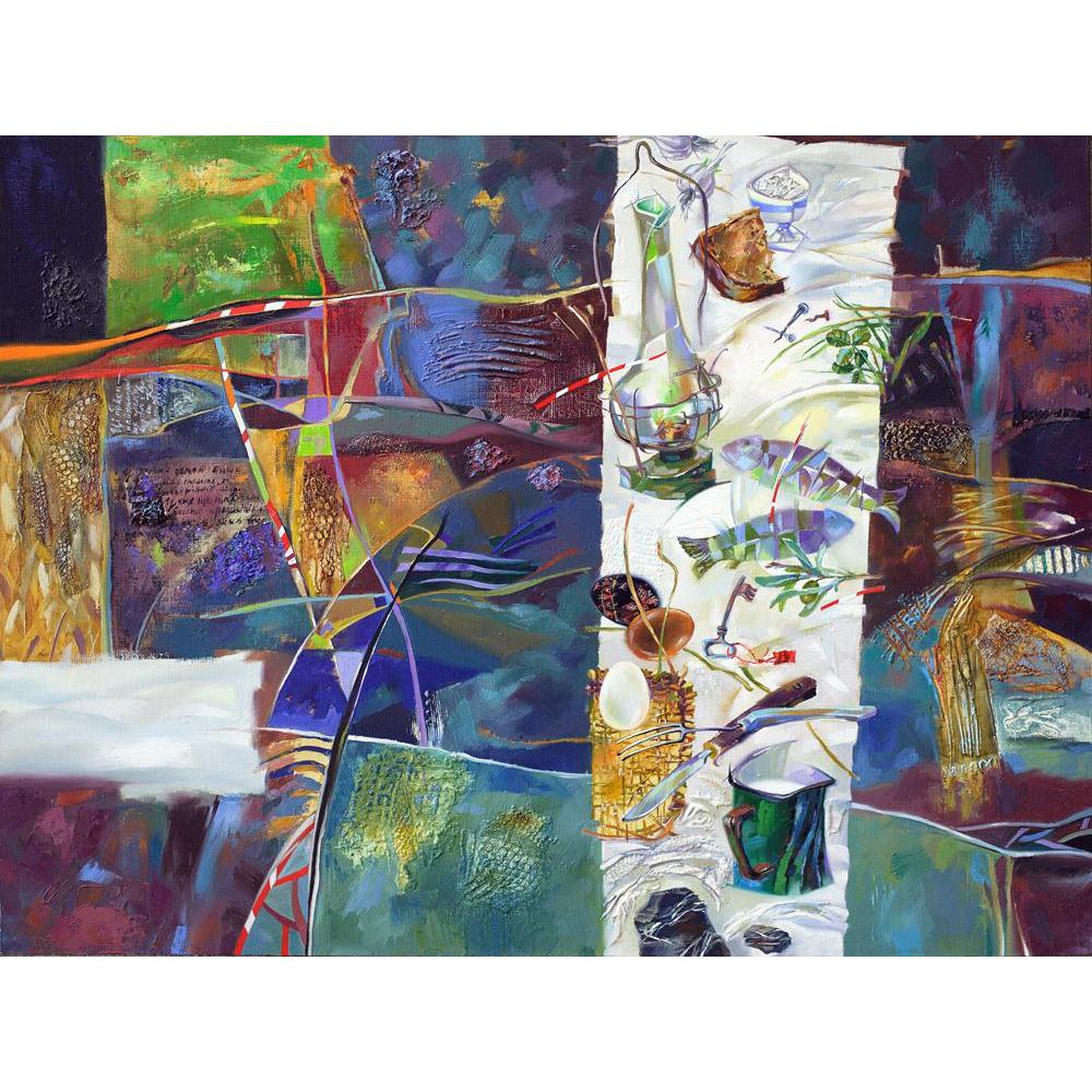 Abstraction Artwork Canvas Painting Synthetic Frame - Paintings MDF Framing - ArtzFolio.com