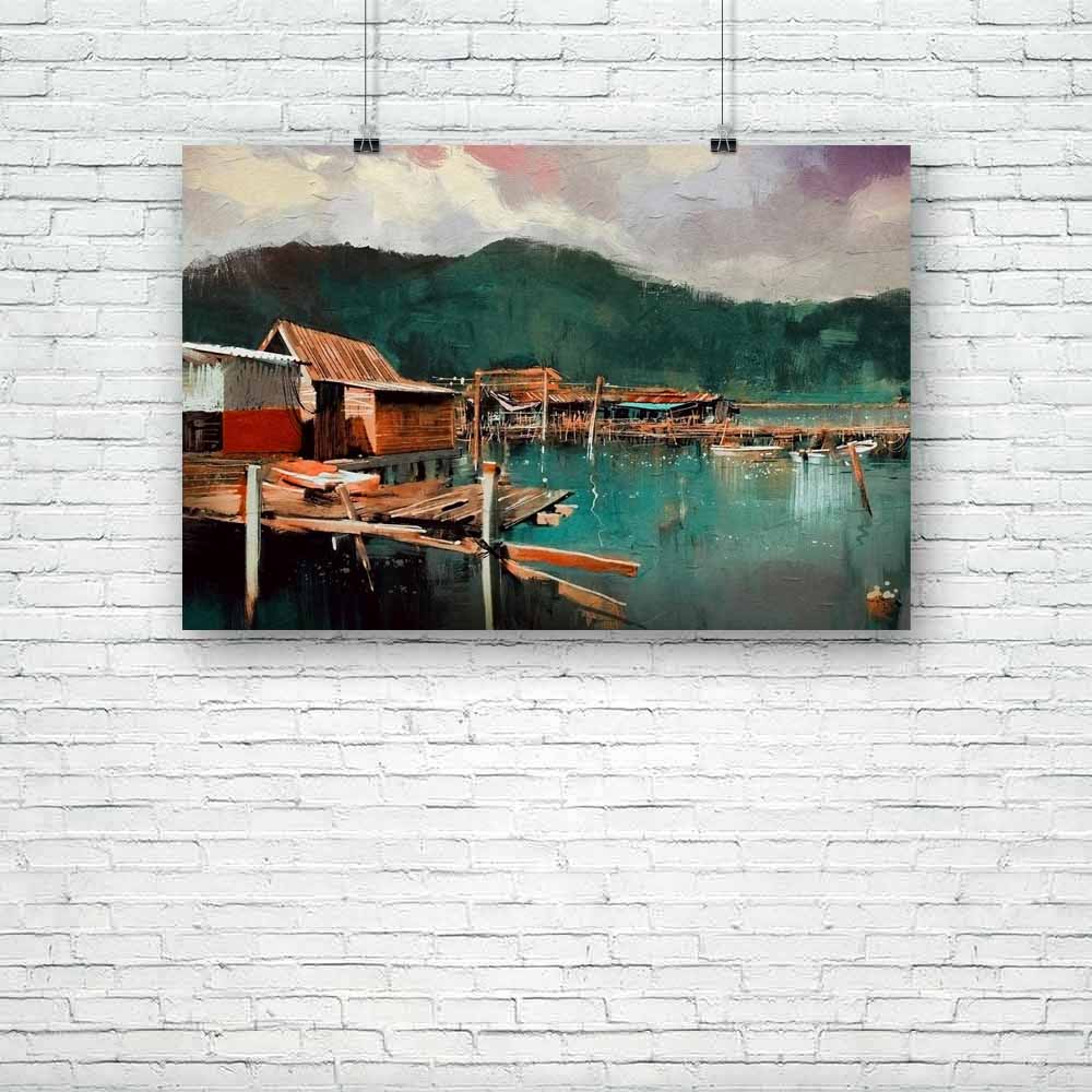 Old Fishing Village Unframed Paper Poster-Paper Posters Unframed-POS_UN-IC 5004891 IC 5004891, Abstract Expressionism, Abstracts, Adult, Ancient, Art and Paintings, Automobiles, Black and White, Business, Digital, Digital Art, Fashion, Graphic, Historical, Illustrations, Medieval, Paintings, People, Semi Abstract, Signs, Signs and Symbols, Transportation, Travel, Vehicles, Vintage, Watercolour, White, old, fishing, village, unframed, paper, poster, abstract, acrylic, art, artistic, back, background, beautif
