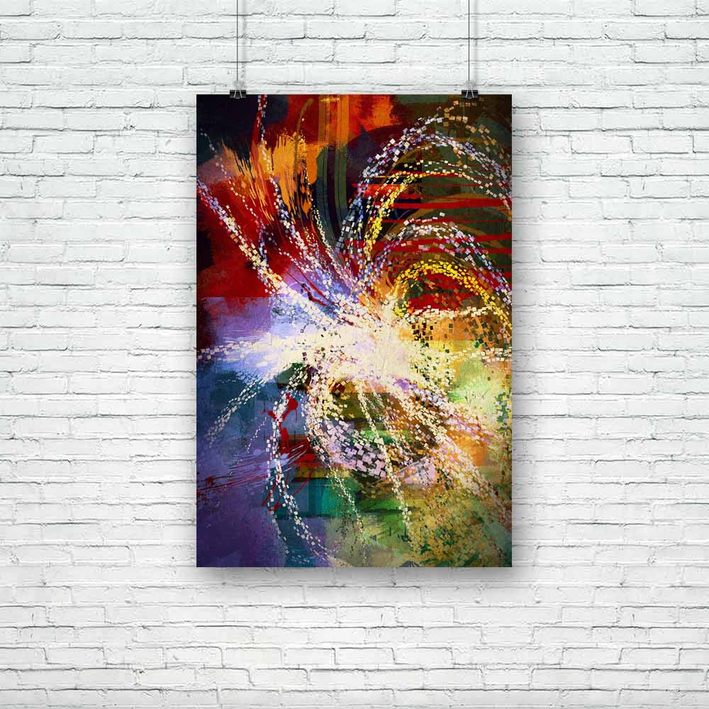 Abstract Artwork D210 Unframed Paper Poster - Paper Posters Unframed - ArtzFolio.com