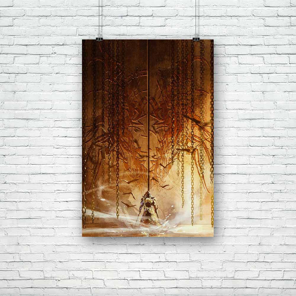 Knight Standing In Front Of The Huge Gate Unframed Paper Poster-Paper Posters Unframed-POS_UN-IC 5004897 IC 5004897, Abstract Expressionism, Abstracts, Architecture, Art and Paintings, Digital, Digital Art, Fantasy, Graphic, Illustrations, Paintings, Science Fiction, Semi Abstract, Signs, Signs and Symbols, Sports, Symbols, Watercolour, knight, standing, in, front, of, the, huge, gate, unframed, paper, poster, cathedral, warrior, background, abstract, acrylic, animation, antique, art, artistic, bas, beautif