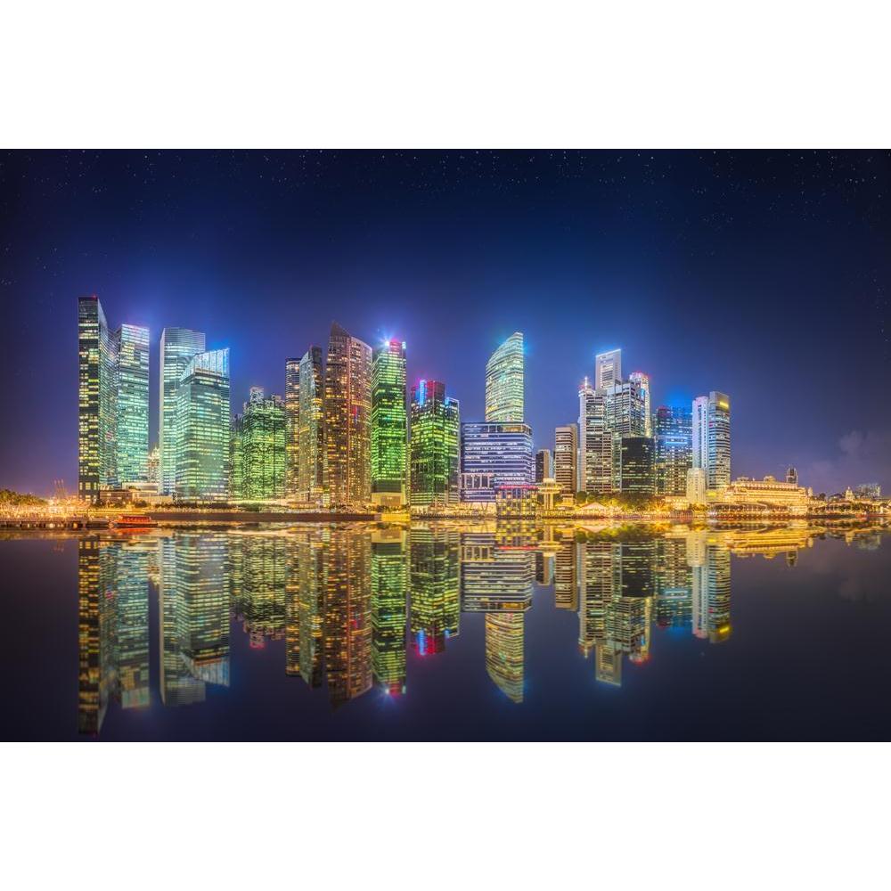 Singapore Skyline & View Of Marina Bay Canvas Painting Synthetic Frame-Paintings MDF Framing-AFF_FR-IC 5004899 IC 5004899, Architecture, Asian, Automobiles, Business, Cities, City Views, God Ram, Hinduism, Landscapes, Modern Art, Panorama, Scenic, Skylines, Sunsets, Transportation, Travel, Urban, Vehicles, singapore, skyline, view, of, marina, bay, canvas, painting, synthetic, frame, asia, bridge, building, center, central, city, cityscape, commercial, district, downtown, dusk, east, evening, exterior, famo