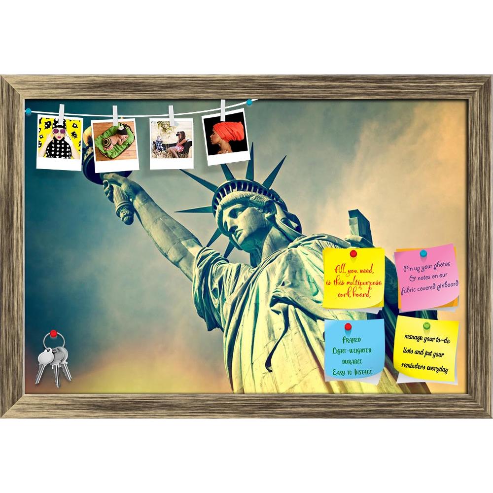 ArtzFolio Statue Of Liberty, New York City, USA Printed Bulletin Board Notice Pin Board Soft Board | Framed-Bulletin Boards Framed-AZSAO42077341BLB_FR_L-Image Code 5004917 Vishnu Image Folio Pvt Ltd, IC 5004917, ArtzFolio, Bulletin Boards Framed, Places, Vintage, Photography, statue, of, liberty, new, york, city, usa, printed, bulletin, board, notice, pin, soft, framed, close, process, blue, sky, new-york, freedom, patriotism, american, national, landmark, culture, symbol, history, manhattan, flame, famous,