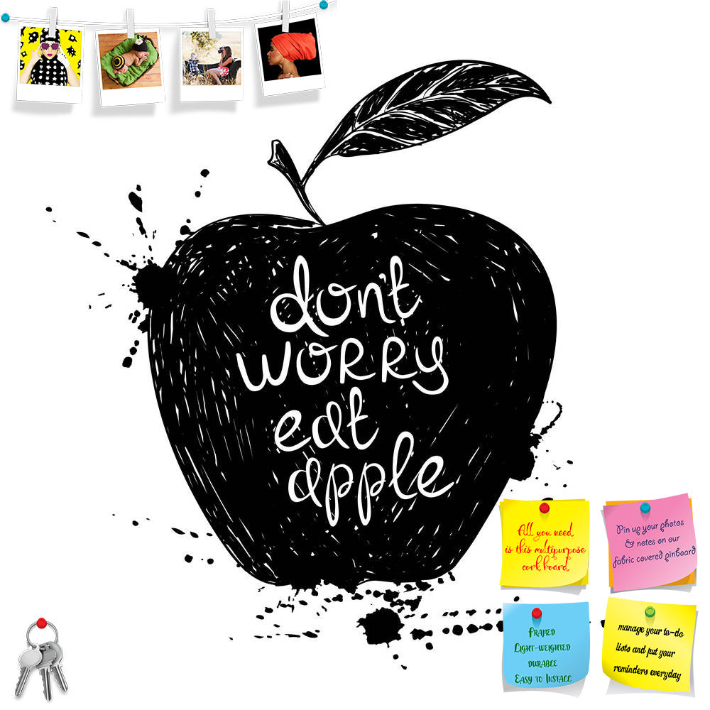 ArtzFolio Black Apple Printed Bulletin Board Notice Pin Board Soft Board | Frameless-Bulletin Boards Frameless-AZSAO42081423BLB_FL_L-Image Code 5004919 Vishnu Image Folio Pvt Ltd, IC 5004919, ArtzFolio, Bulletin Boards Frameless, Food & Beverage, Quotes, Digital Art, black, apple, printed, bulletin, board, notice, pin, soft, frameless, hand, drawn, illustration, isolated, silhouette, white, background, typography, poster, creative, slogan, pin up board, push pin board, extra large cork board, big pin board,