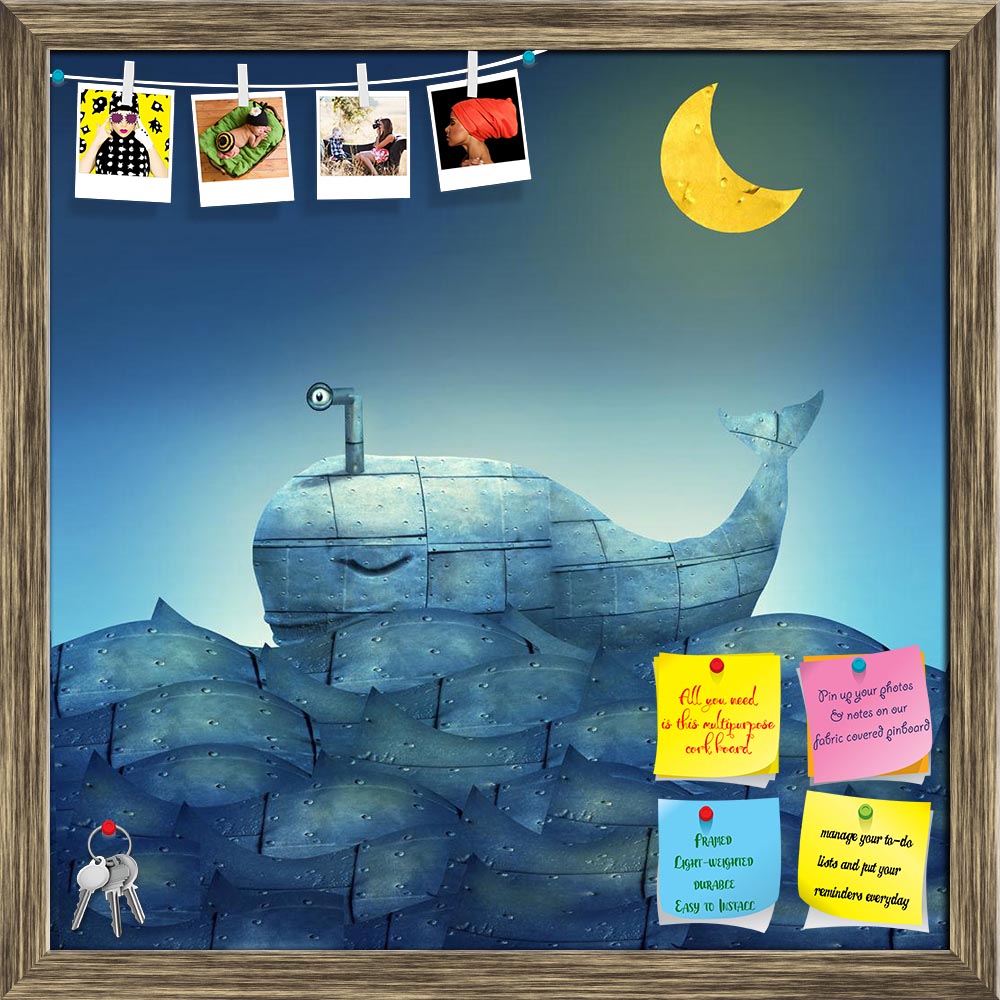 ArtzFolio Mechanical Whale Printed Bulletin Board Notice Pin Board Soft Board | Framed-Bulletin Boards Framed-AZSAO42100805BLB_FR_L-Image Code 5004923 Vishnu Image Folio Pvt Ltd, IC 5004923, ArtzFolio, Bulletin Boards Framed, Animals, Conceptual, Kids, Digital Art, mechanical, whale, printed, bulletin, board, notice, pin, soft, framed, surreal, illustration, like, submarine, ocean, half, moon, sea, wave, sky, art, artistic, illustrative, creativity, profile, beautiful, colorful, blue, vivid, unique, mechani