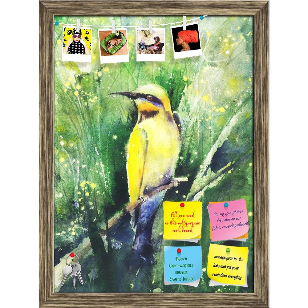 ArtzFolio Tropical Bird Sitting On A Branch Printed Bulletin Board Notice Pin Board Soft Board | Framed-Bulletin Boards Framed-AZSAO42151656BLB_FR_L-Image Code 5004931 Vishnu Image Folio Pvt Ltd, IC 5004931, ArtzFolio, Bulletin Boards Framed, Birds, Floral, Fine Art Reprint, tropical, bird, sitting, on, a, branch, printed, bulletin, board, notice, pin, soft, framed, painting, art, color, paint, image, painted, bright, drawing, jungle, summer, yellow, illustration, vertical, colorful, animal, artwork, sketch