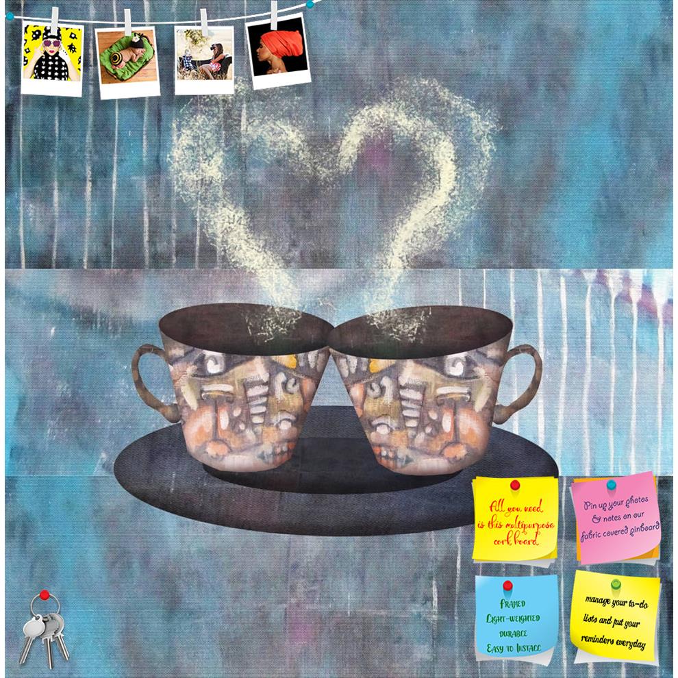 ArtzFolio Two Cups Of Coffee Or Tea Printed Bulletin Board Notice Pin Board Soft Board | Frameless-Bulletin Boards Frameless-AZSAO42155964BLB_FL_L-Image Code 5004934 Vishnu Image Folio Pvt Ltd, IC 5004934, ArtzFolio, Bulletin Boards Frameless, Food & Beverage, Fine Art Reprint, two, cups, of, coffee, or, tea, printed, bulletin, board, notice, pin, soft, frameless, love, greeting, card, painting, lover, steaming, heart, porcelain, ceramics, decor, picture, kitchen, shop, interior, as, part, wall, decorations