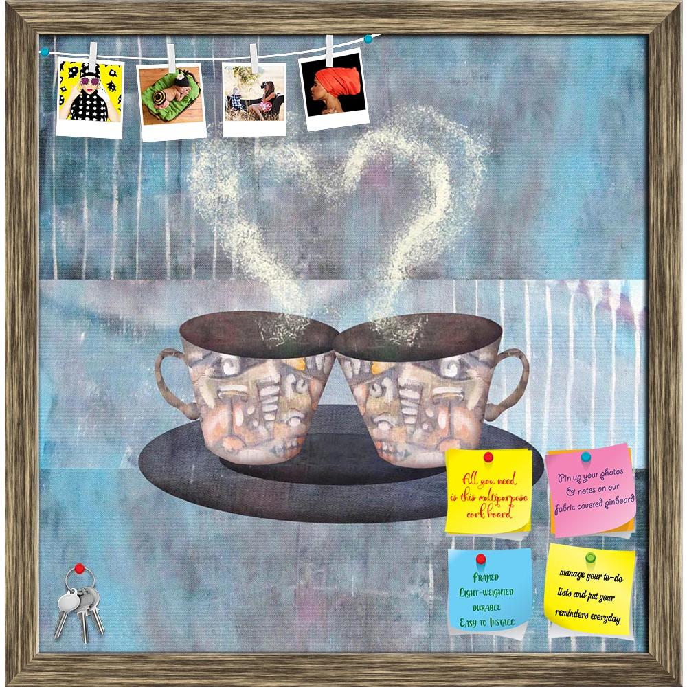 ArtzFolio Two Cups Of Coffee Or Tea Printed Bulletin Board Notice Pin Board Soft Board | Framed-Bulletin Boards Framed-AZSAO42155964BLB_FR_L-Image Code 5004934 Vishnu Image Folio Pvt Ltd, IC 5004934, ArtzFolio, Bulletin Boards Framed, Food & Beverage, Fine Art Reprint, two, cups, of, coffee, or, tea, printed, bulletin, board, notice, pin, soft, framed, love, greeting, card, painting, lover, steaming, heart, porcelain, ceramics, decor, picture, kitchen, shop, interior, as, part, wall, decorations, mocha, caf
