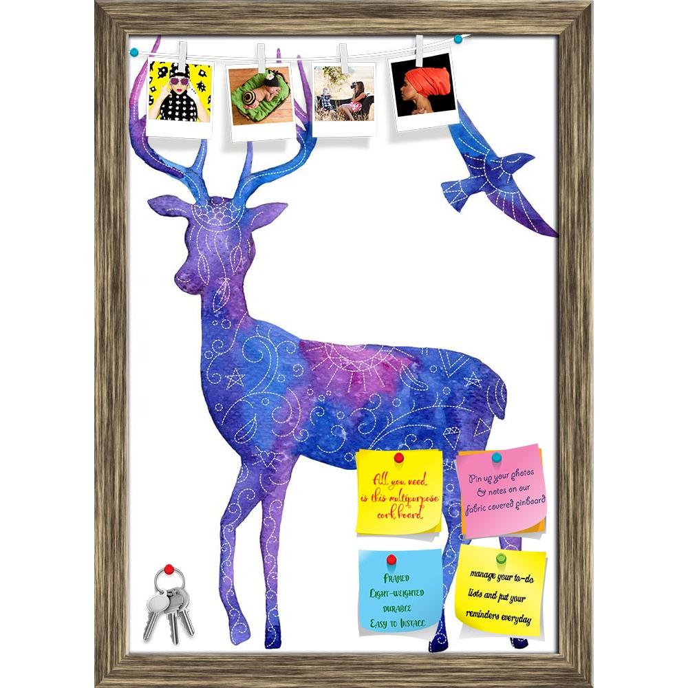 ArtzFolio Deer & Flying Bird Printed Bulletin Board Notice Pin Board Soft Board | Framed-Bulletin Boards Framed-AZSAO42207445BLB_FR_L-Image Code 5004936 Vishnu Image Folio Pvt Ltd, IC 5004936, ArtzFolio, Bulletin Boards Framed, Animals, Kids, Digital Art, deer, flying, bird, printed, bulletin, board, notice, pin, soft, framed, hand, drawn, watercolor, silhouette, pin up board, push pin board, extra large cork board, big pin board, notice board, small bulletin board, cork board, wall notice board, giant cork
