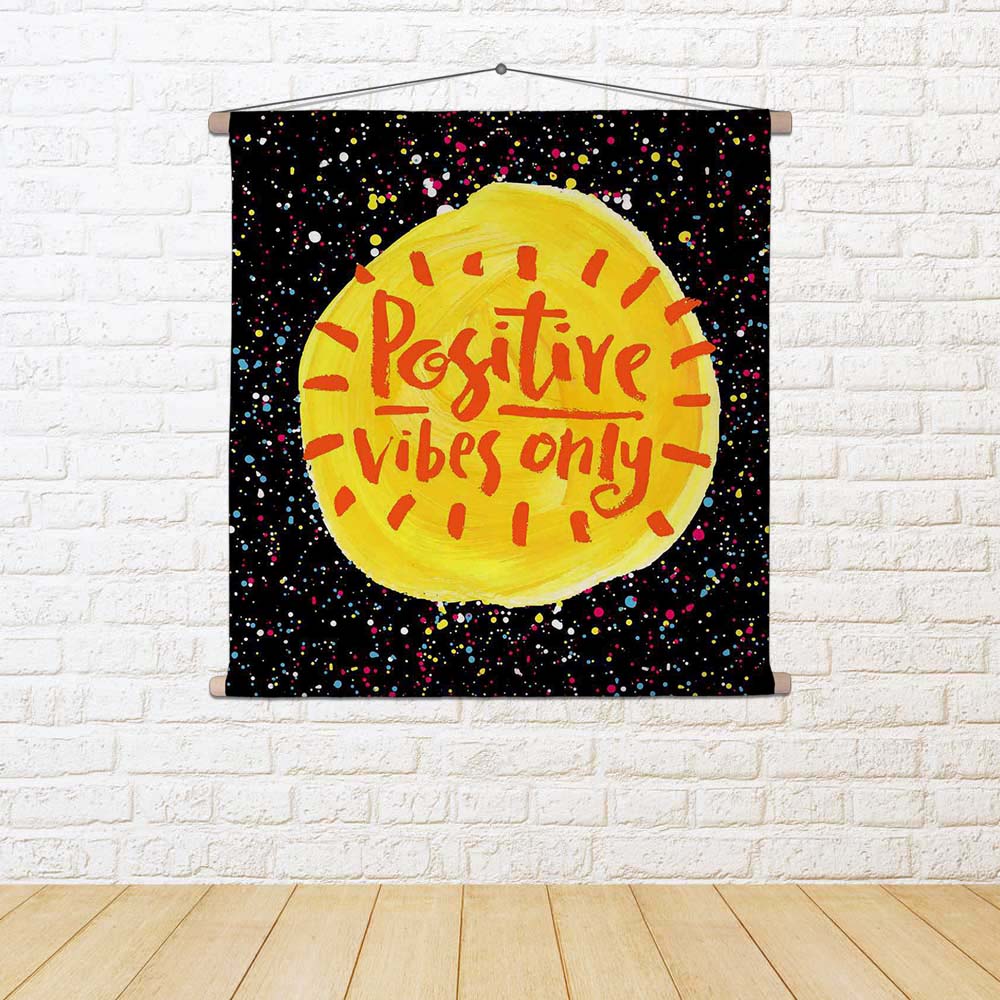 ArtzFolio Positive Vibes Only D2 Fabric Painting Tapestry Scroll Art Hanging-Scroll Art-AZART42210050TAP_L-Image Code 5004939 Vishnu Image Folio Pvt Ltd, IC 5004939, ArtzFolio, Scroll Art, Kids, Quotes, Digital Art, positive, vibes, only, d2, fabric, painting, tapestry, scroll, art, hanging, hand, lettering, quote, creative, background, tapestries, room tapestry, hanging tapestry, huge tapestry, amazonbasics, tapestry cloth, fabric wall hanging, unique tapestries, wall tapestry, small tapestry, tapestry wal